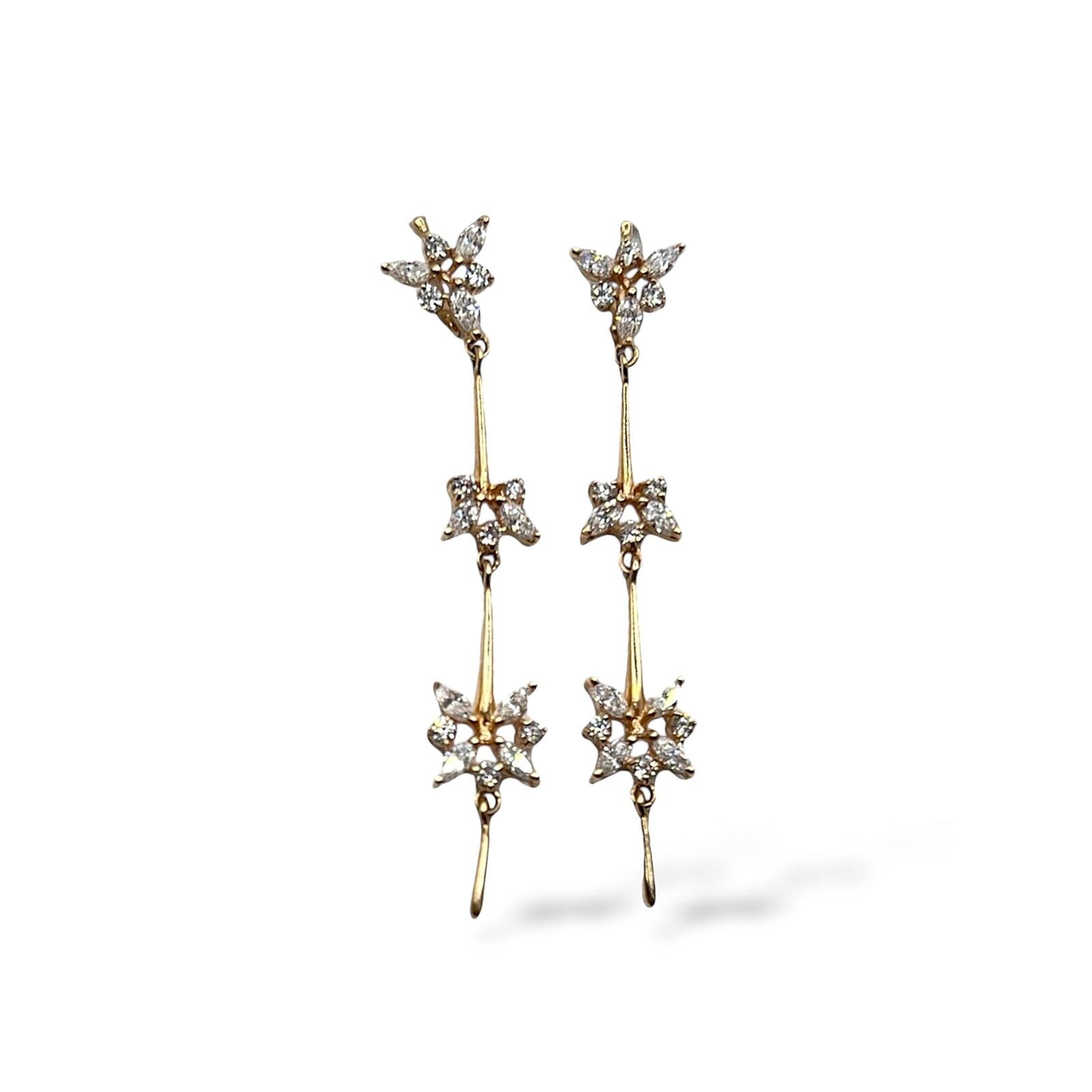 Золоті сережки з фіанітами