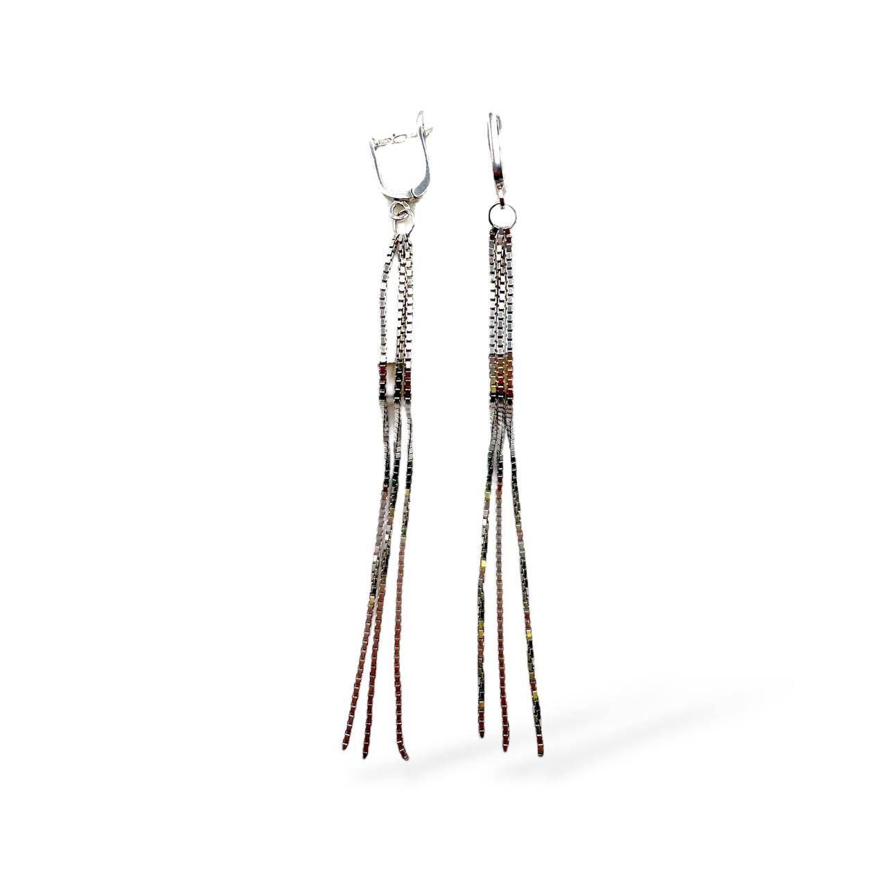 Серебряные серьги без вставки