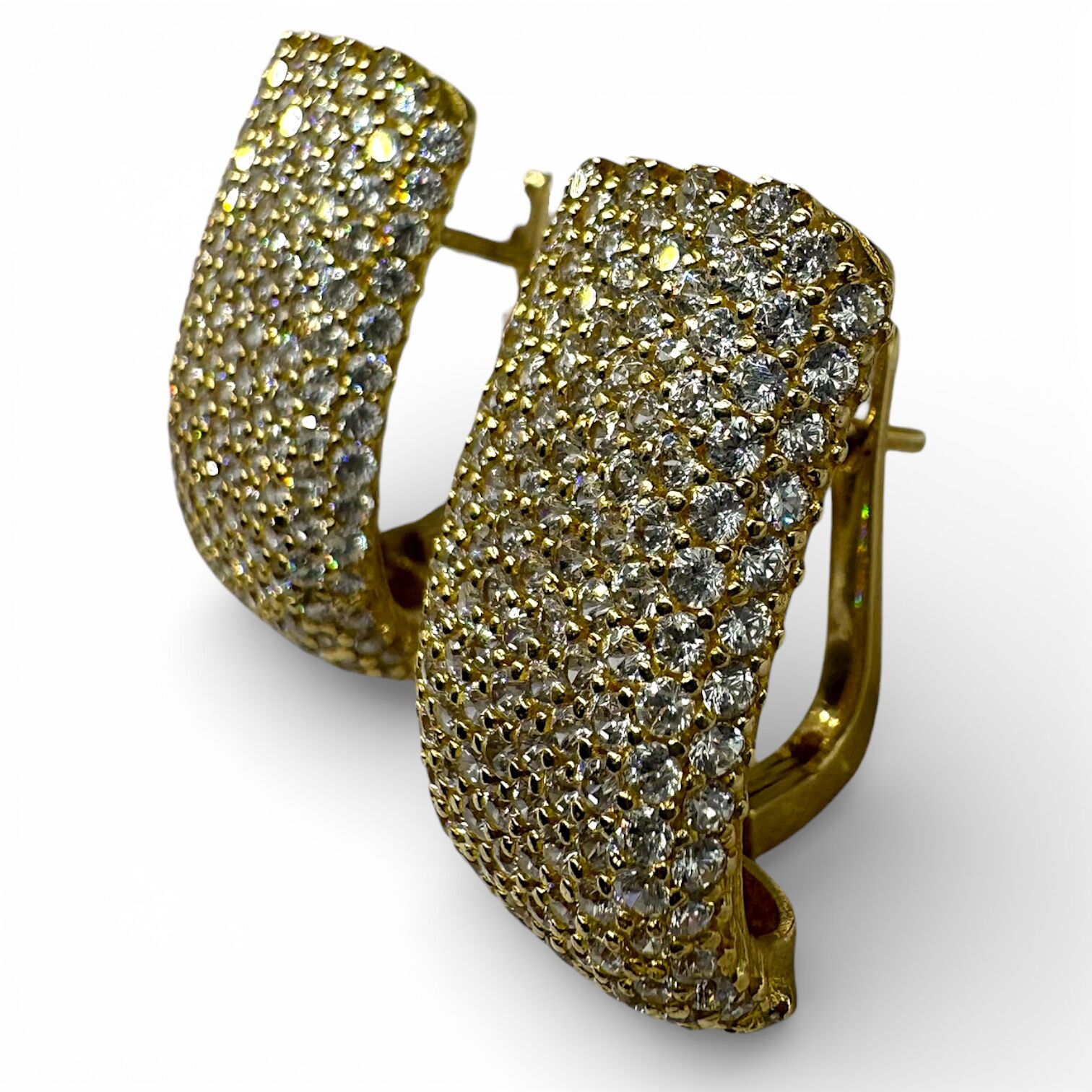 Золоті сережки з фіанітами