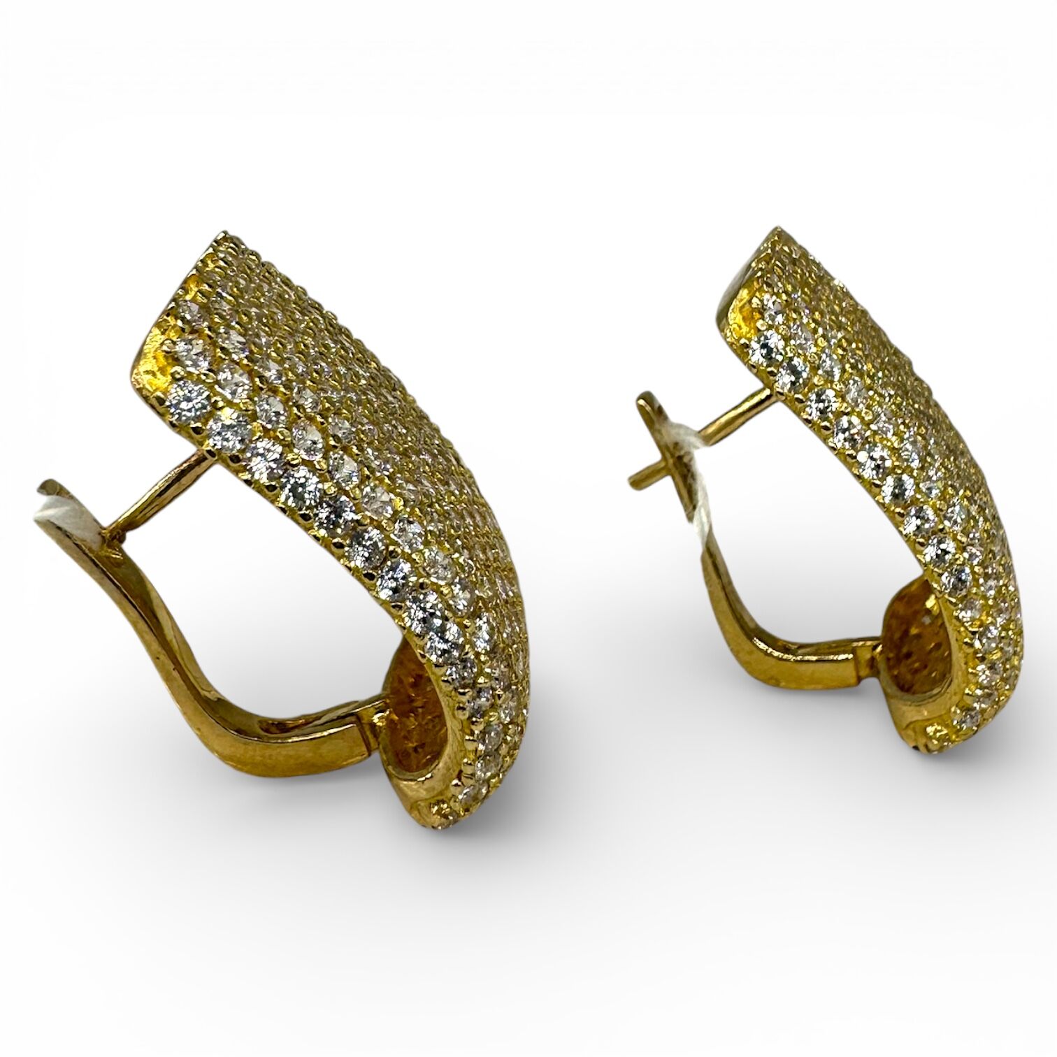 Золоті сережки з фіанітами