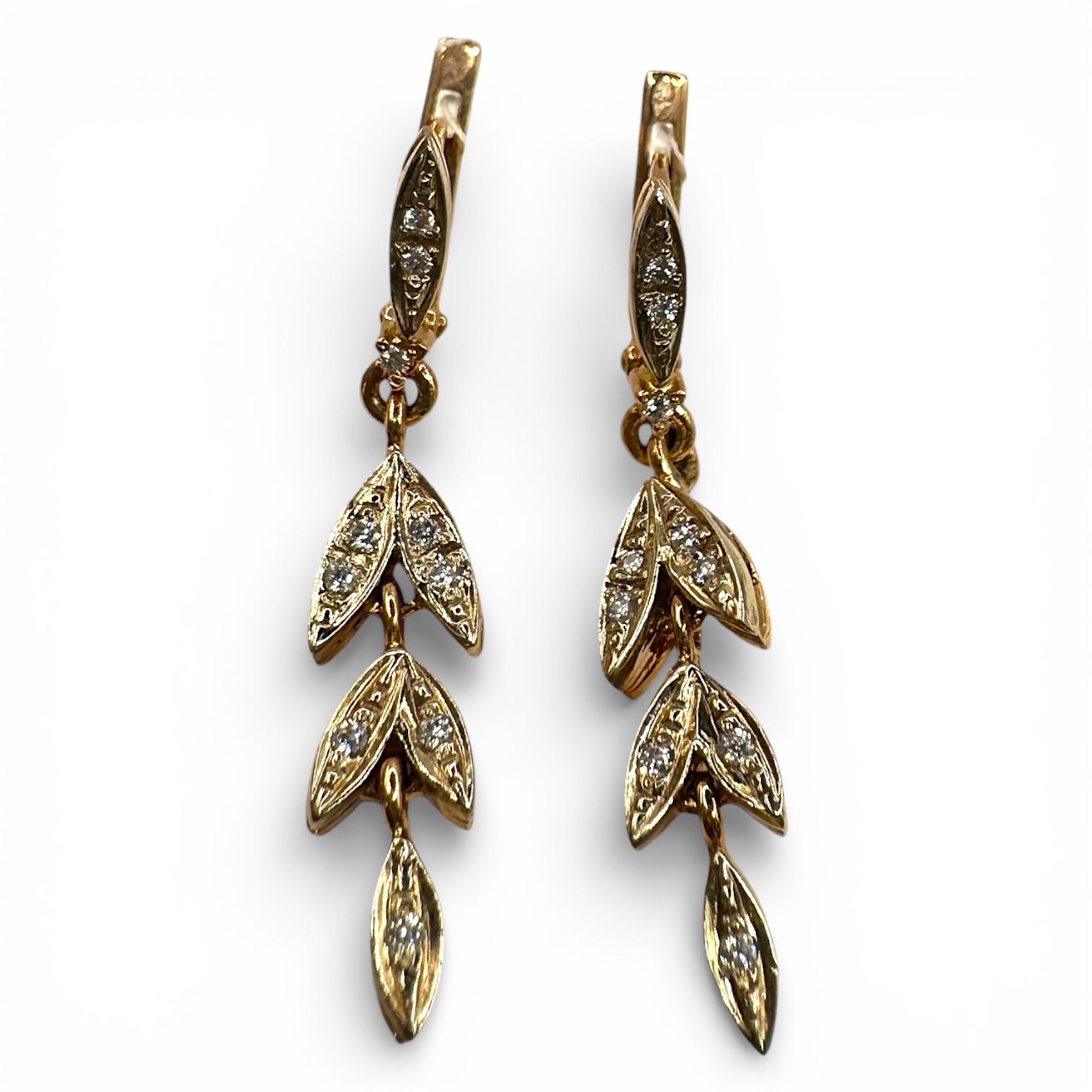 Золоті сережки з фіанітами