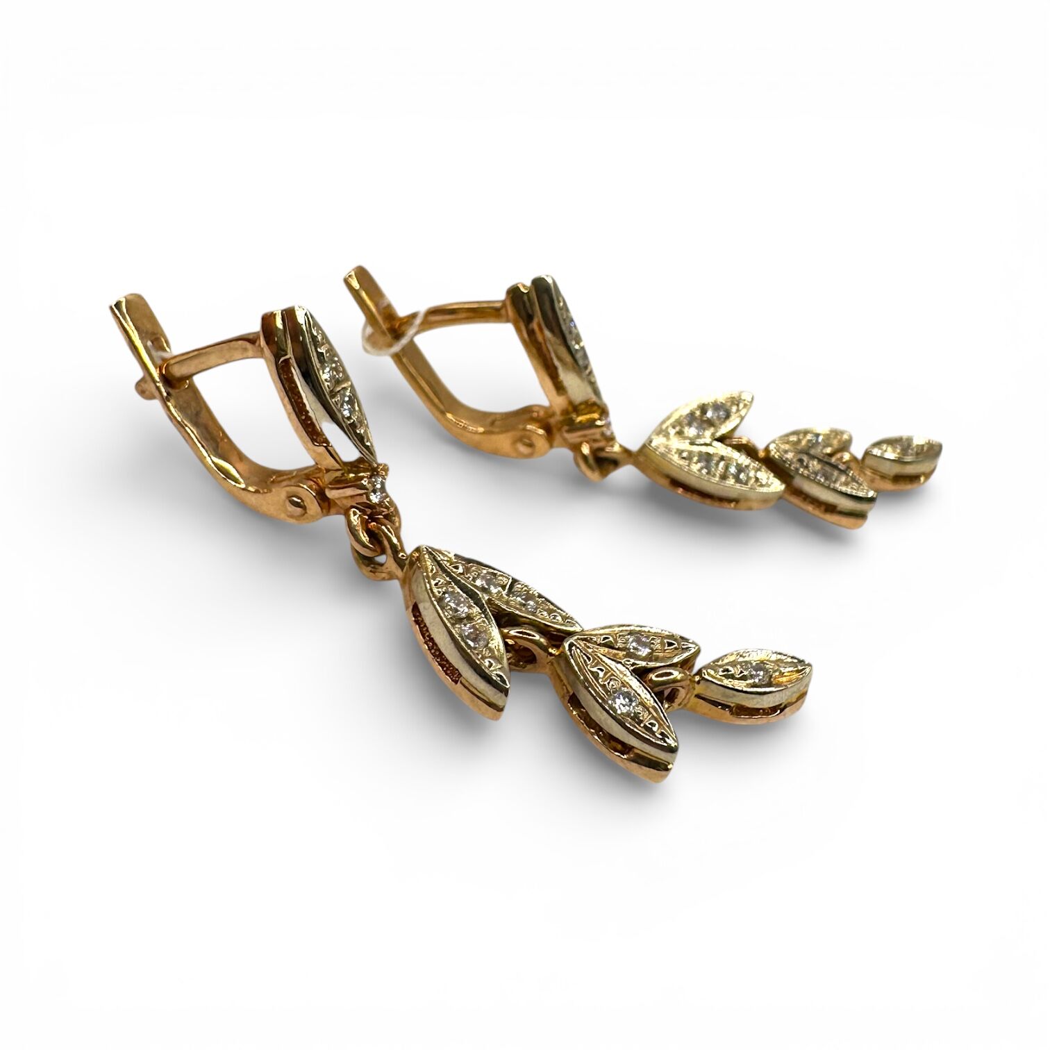 Золоті сережки з фіанітами