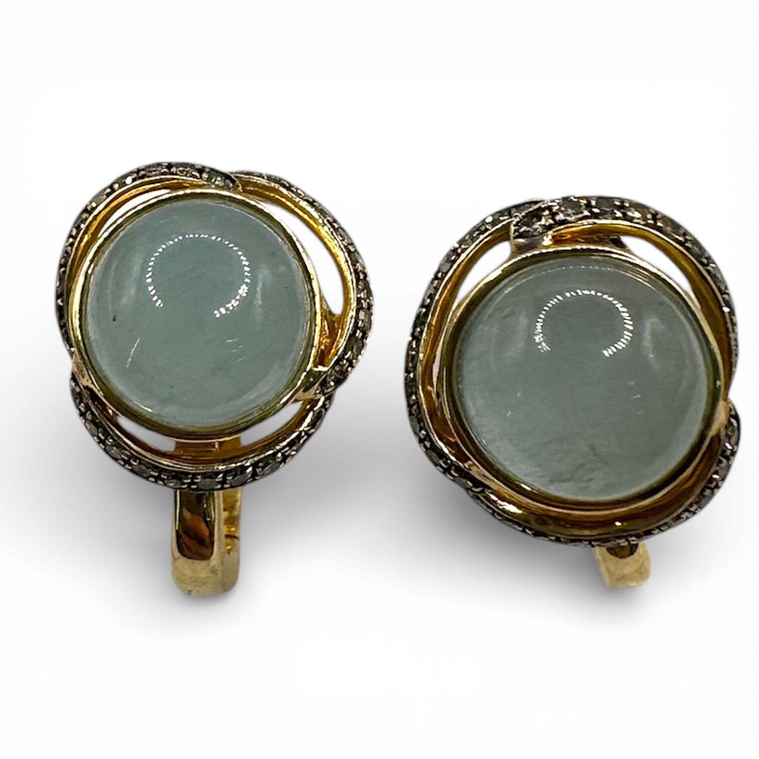 Золоті сережки з діамантами