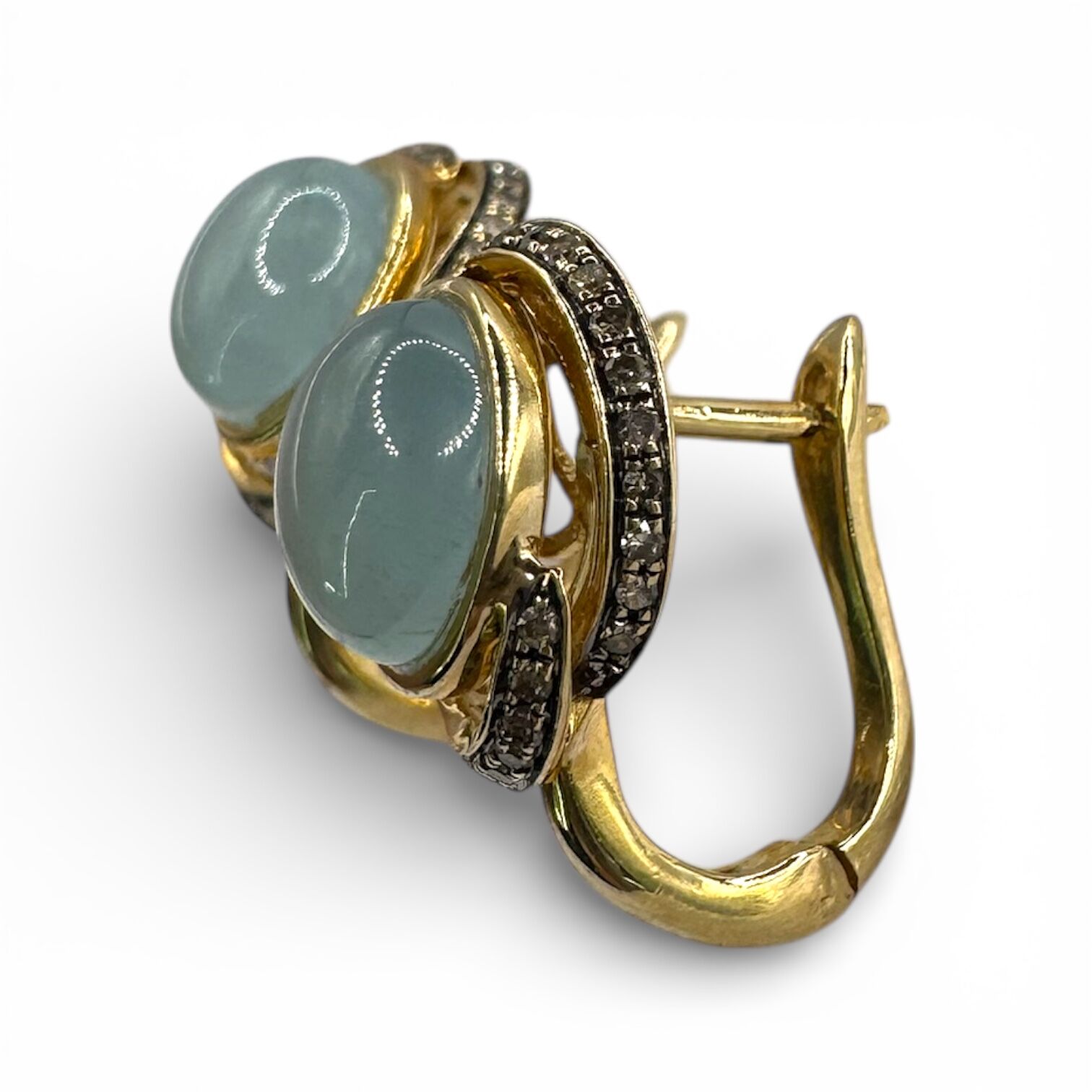 Золоті сережки з діамантами