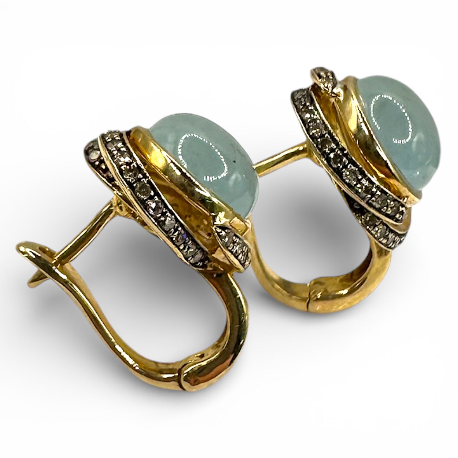 Золоті сережки з діамантами