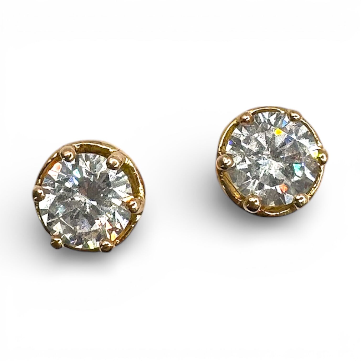 Золотые серьги с фианитами