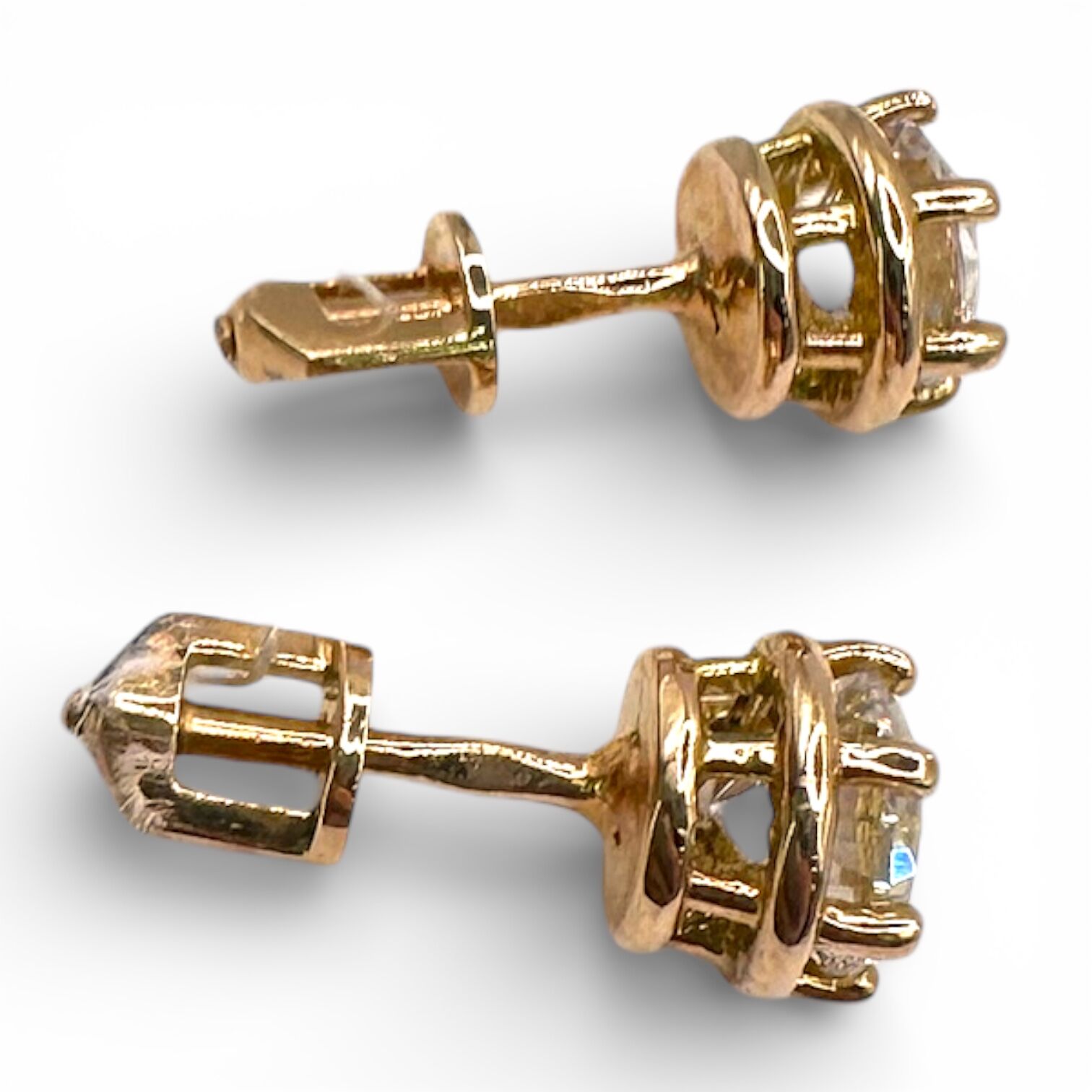 Золотые серьги с фианитами