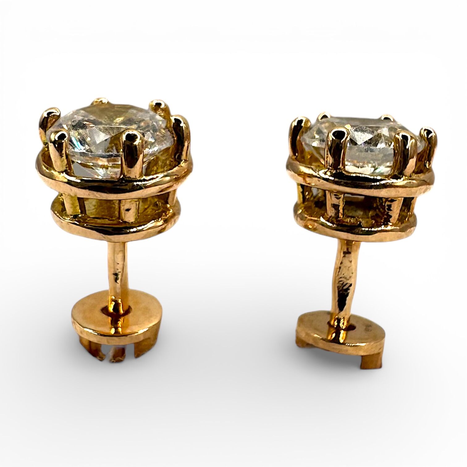 Золотые серьги с фианитами