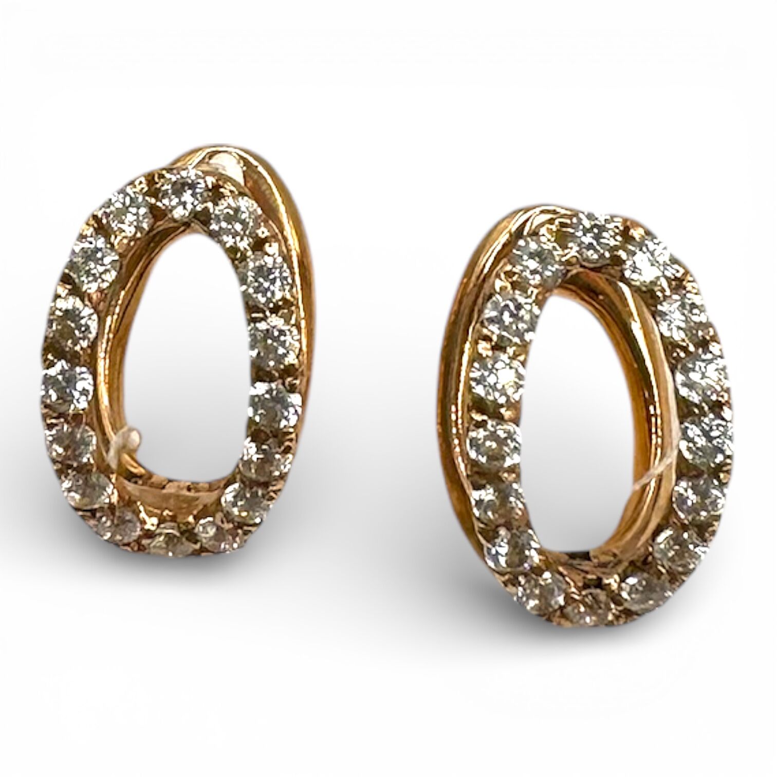 Золотые серьги с фианитами