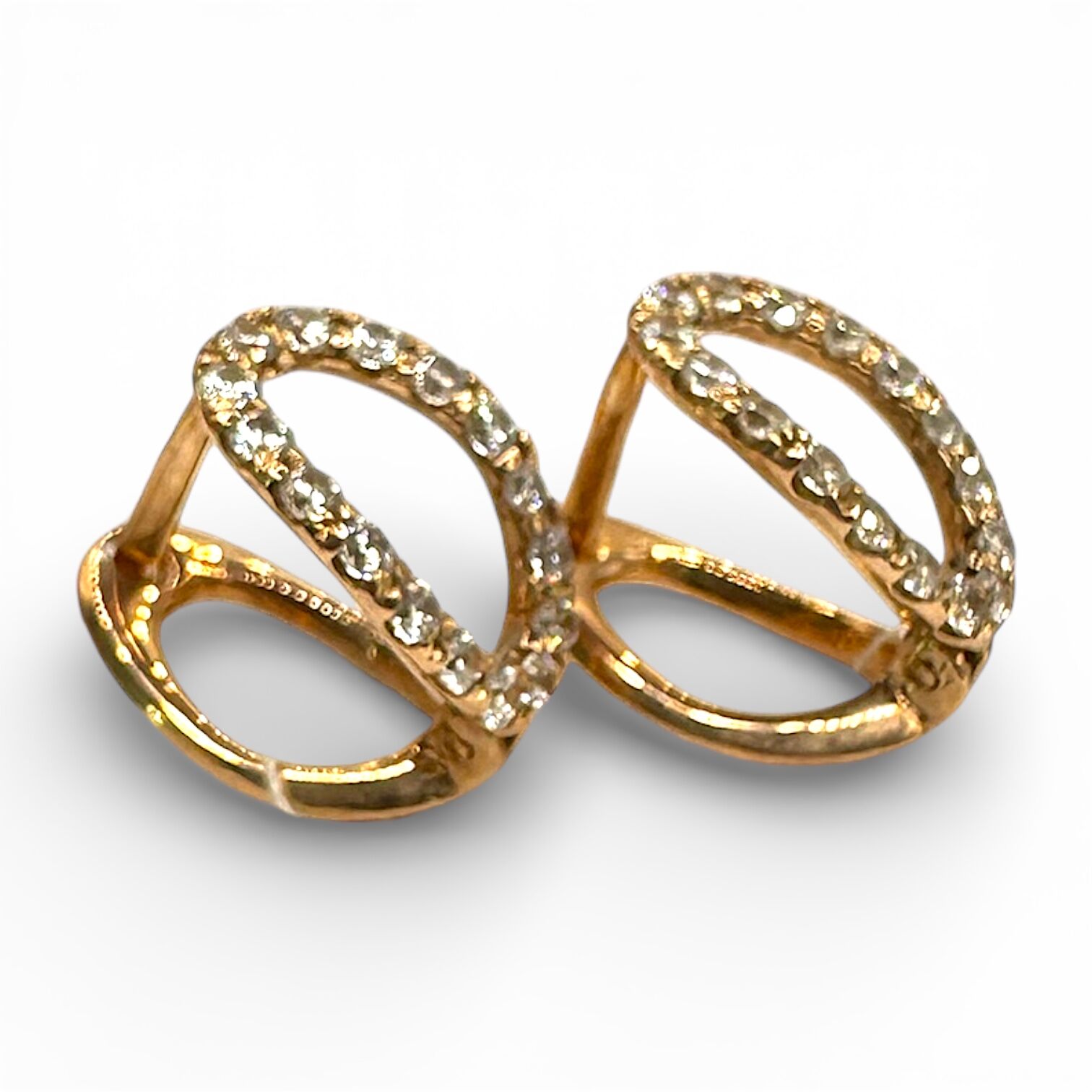 Золотые серьги с фианитами