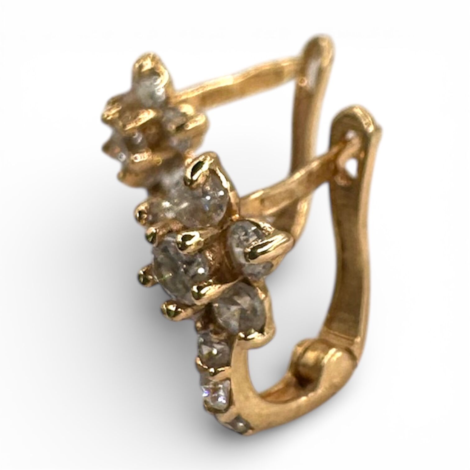 Золоті сережки з фіанітами