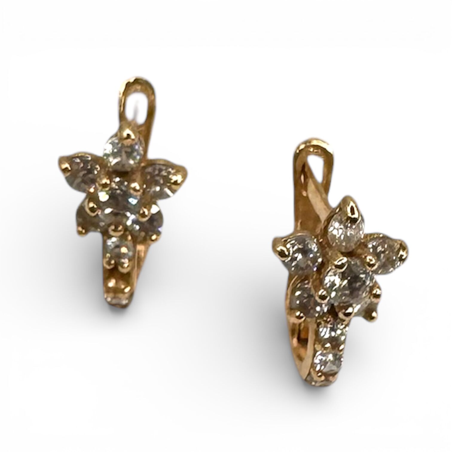 Золоті сережки з фіанітами