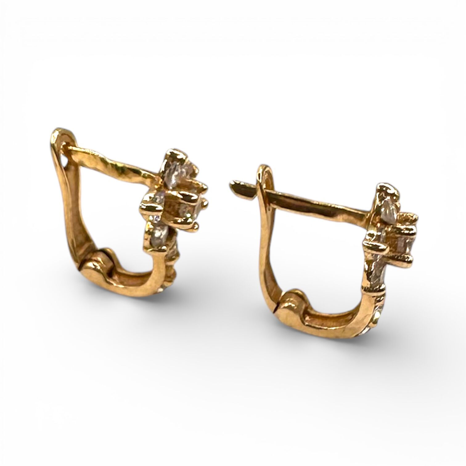 Золоті сережки з фіанітами