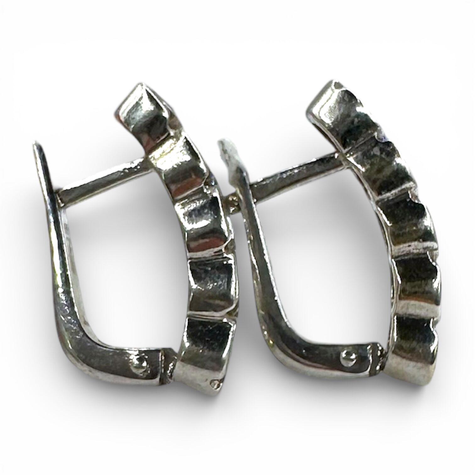 Золотые серьги с фианитами