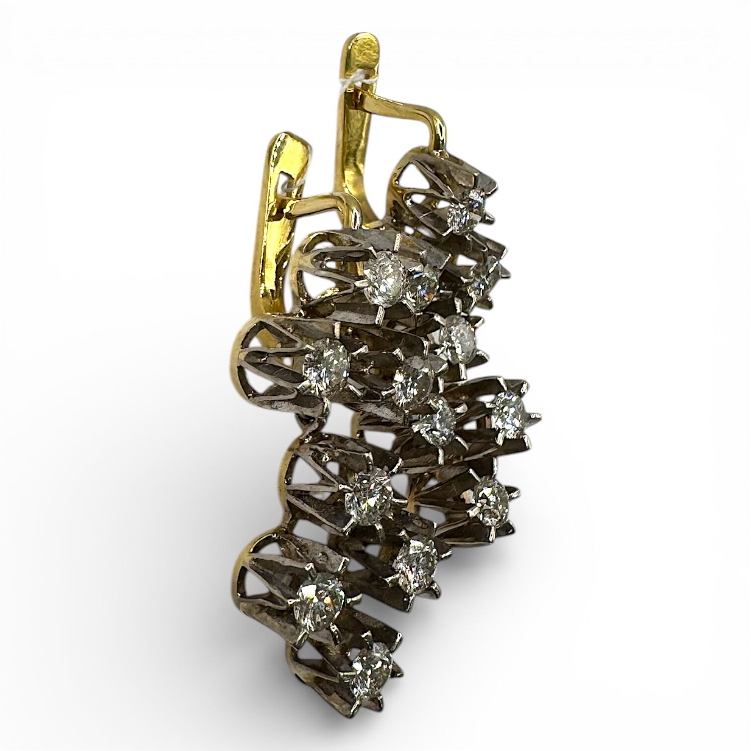 Золоті сережки з діамантами