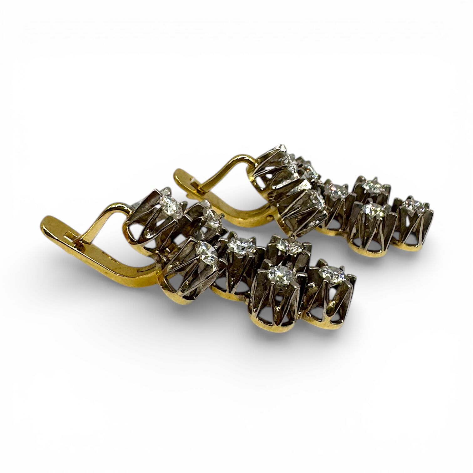 Золоті сережки з діамантами