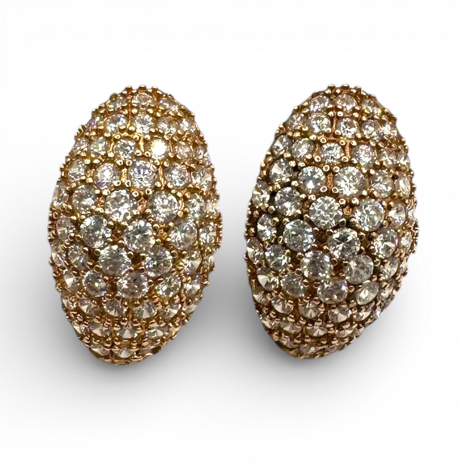 Золотые серьги с фианитами