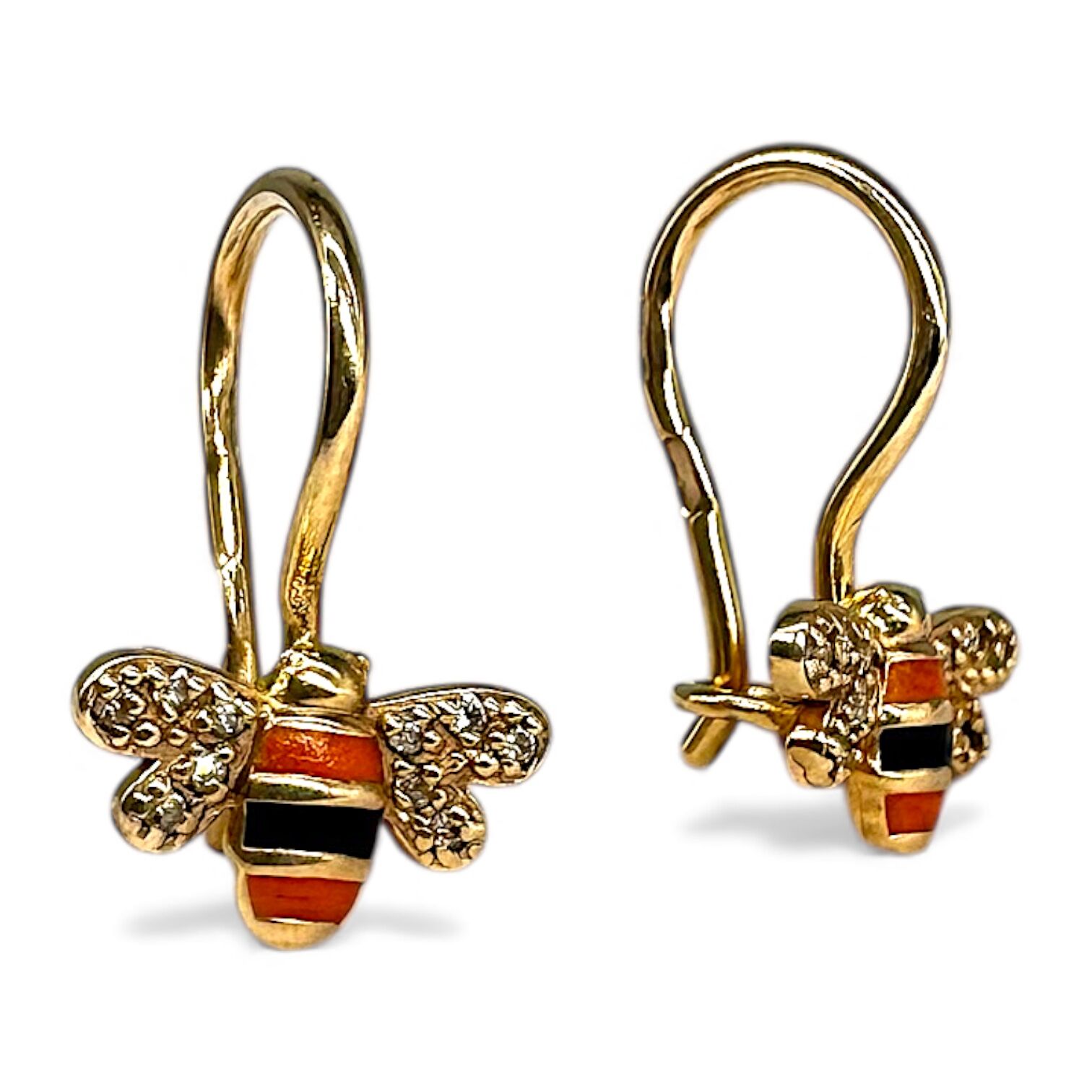 Золоті сережки з фіанітами