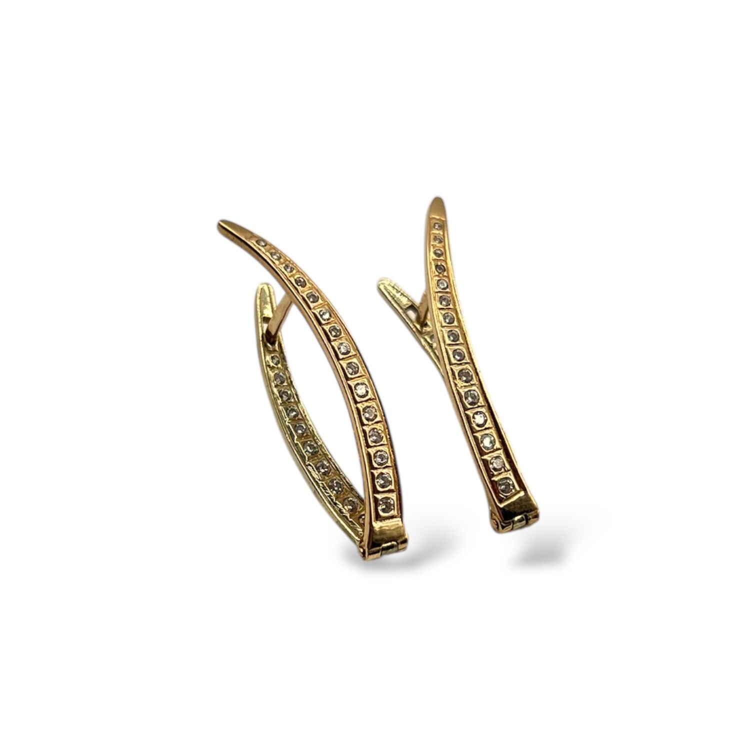 Золотые серьги с фианитами