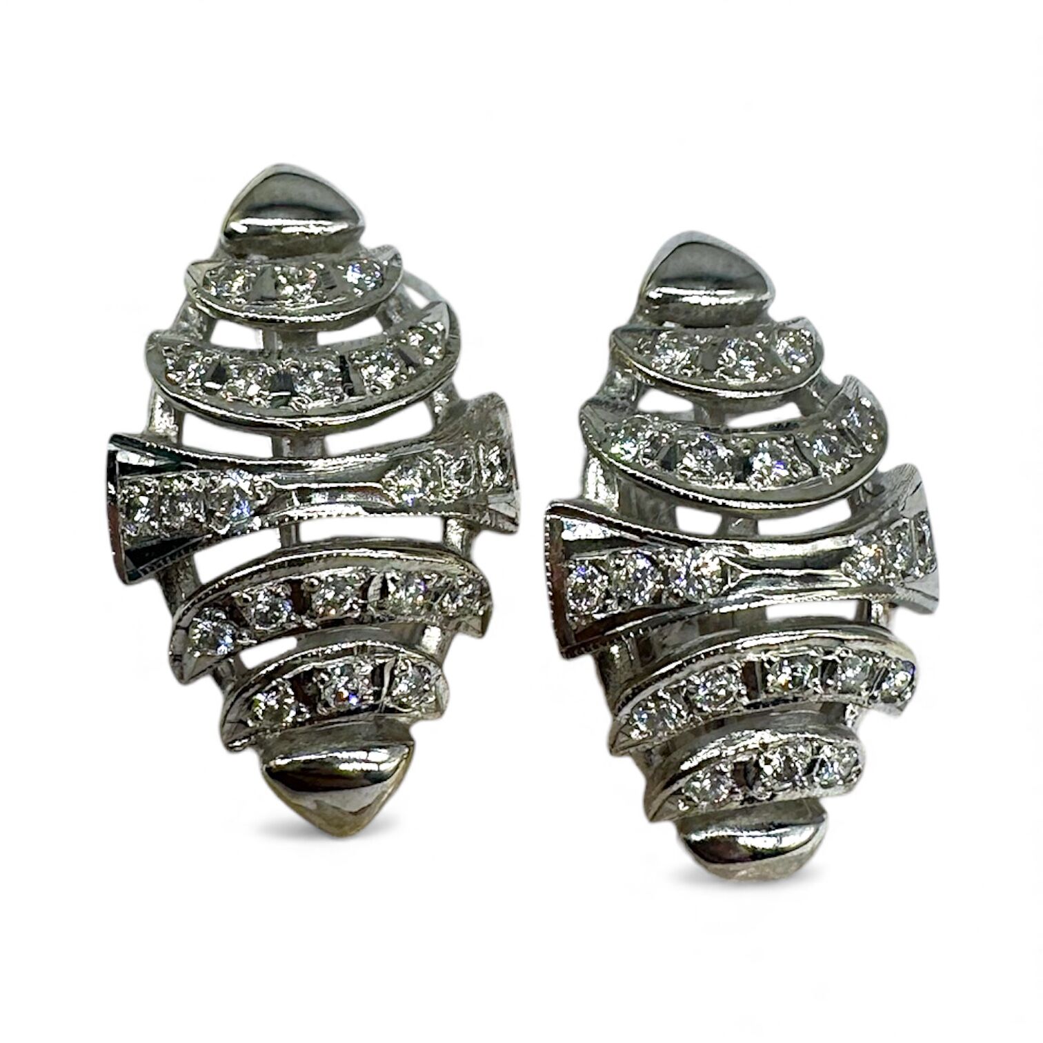 Золоті сережки з діамантами