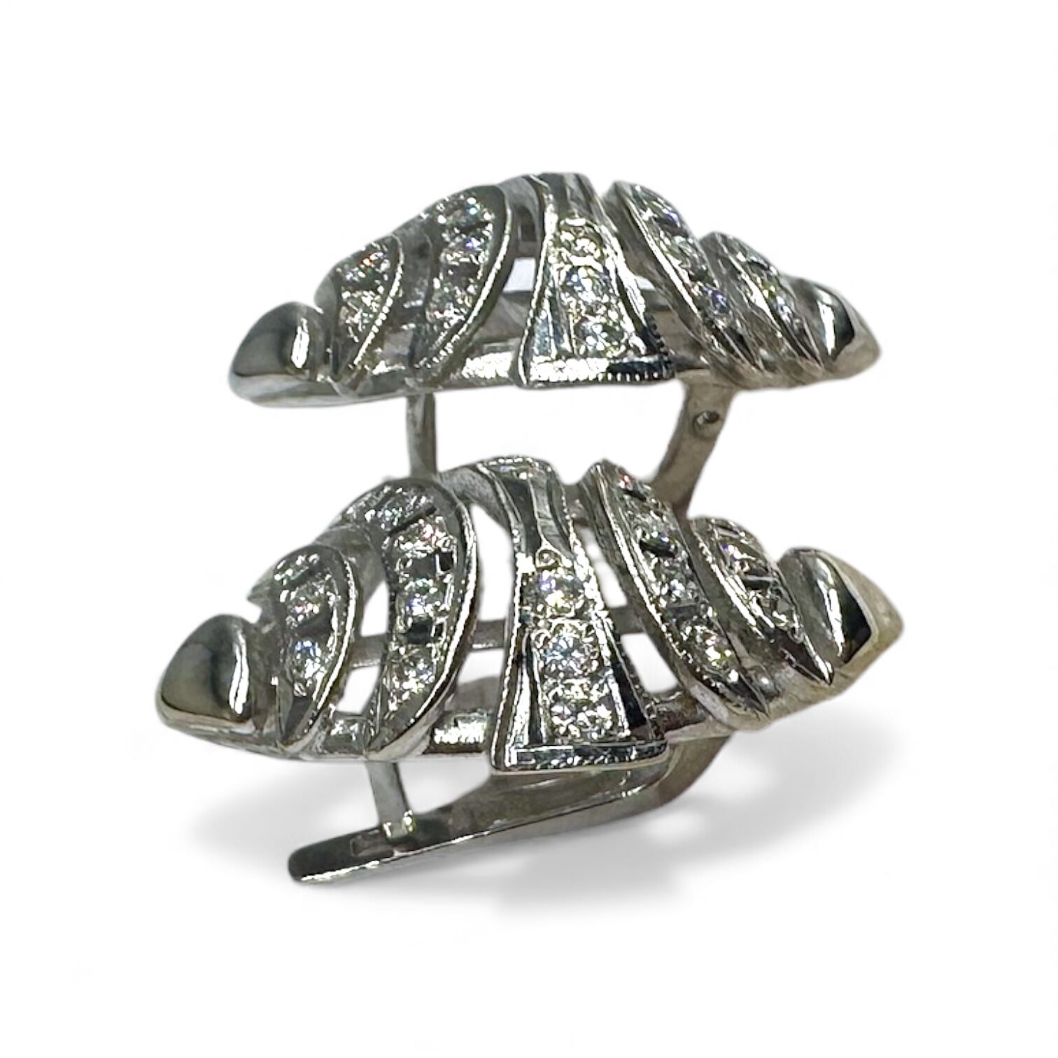 Золоті сережки з діамантами