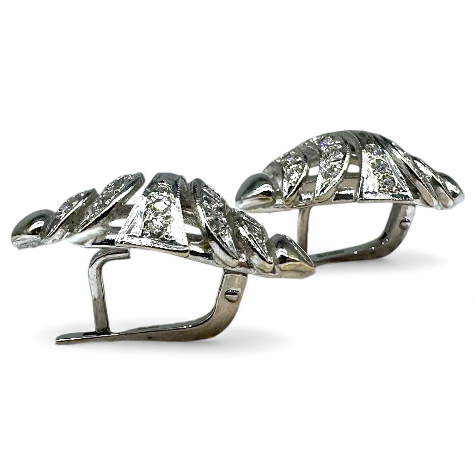 Золоті сережки з діамантами