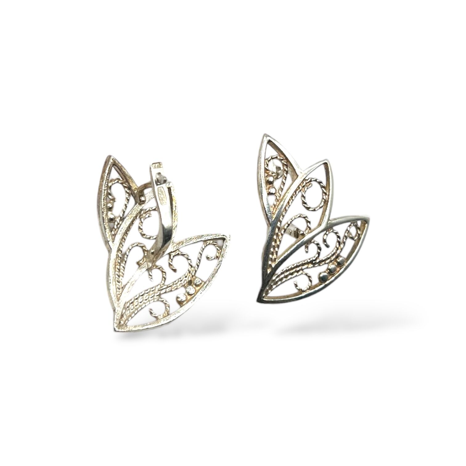 Срібні сережки без вставки