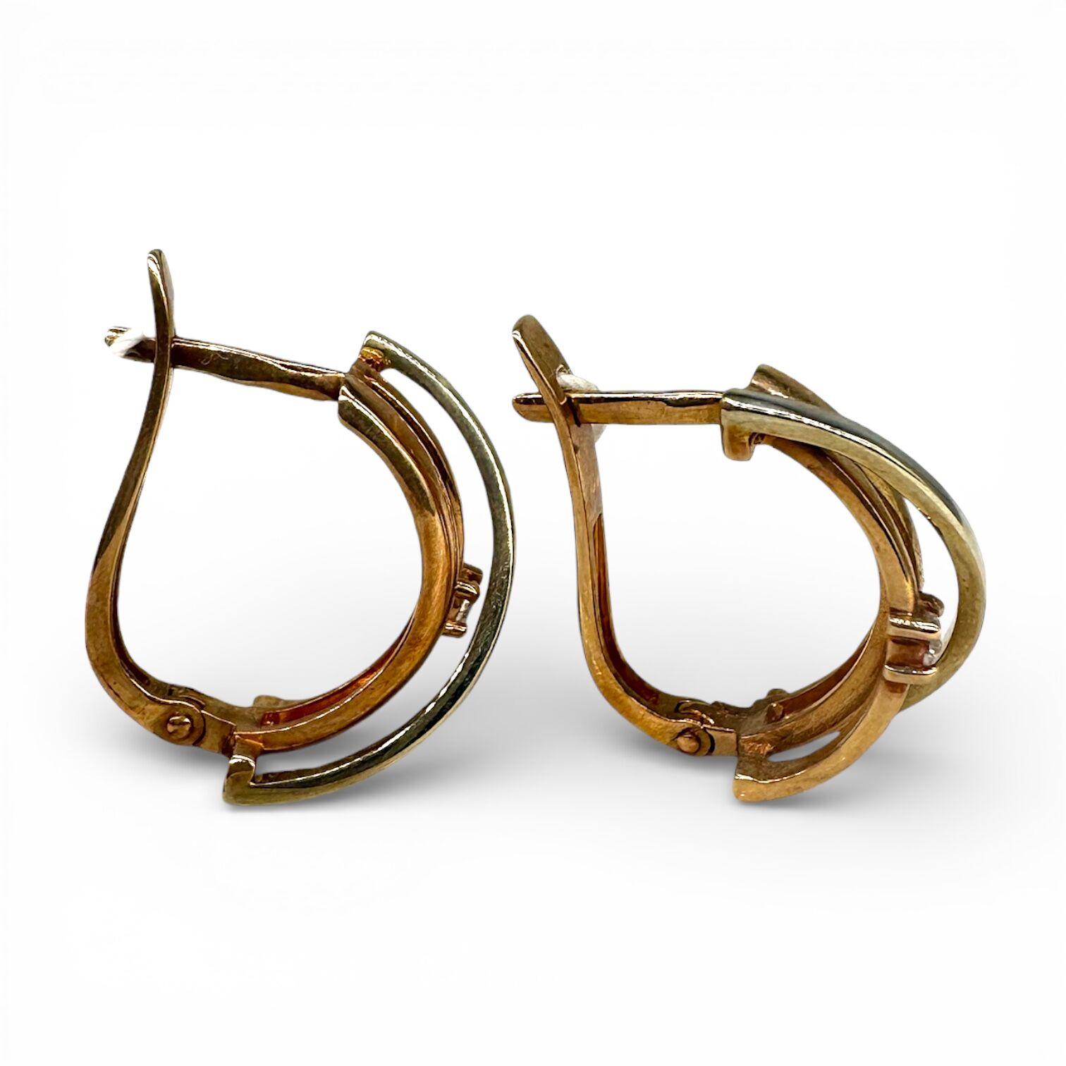 Золотые серьги с фианитами