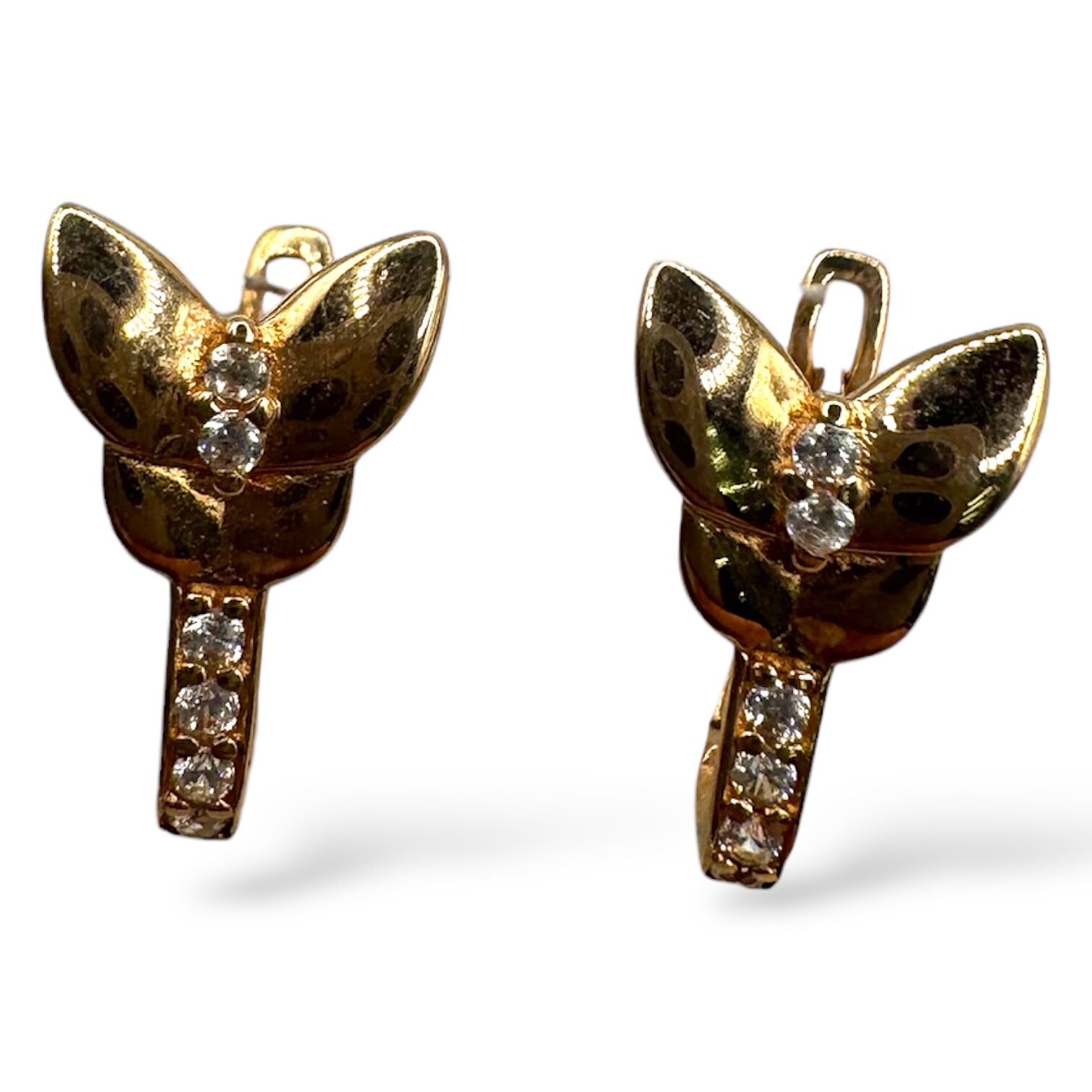 Золоті сережки з фіанітами