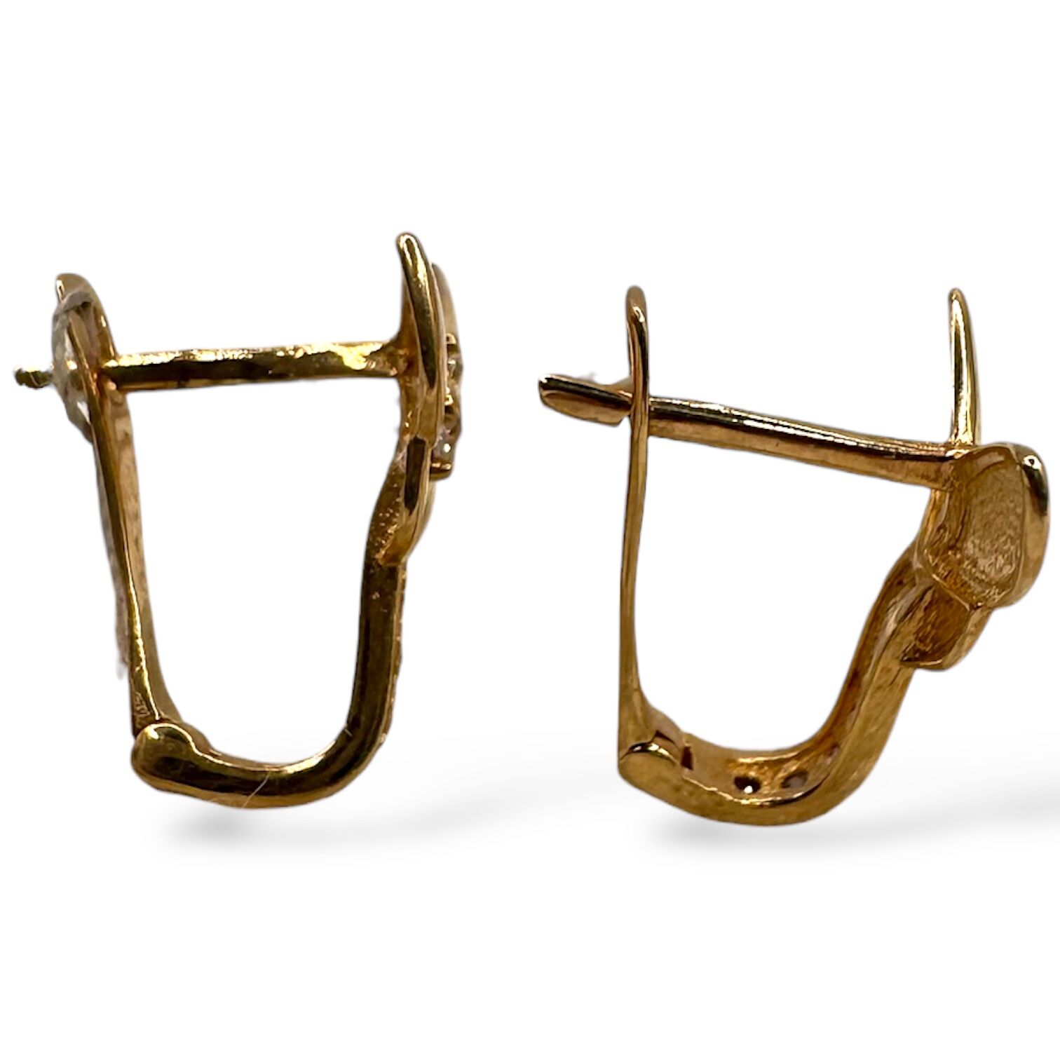 Золоті сережки з фіанітами