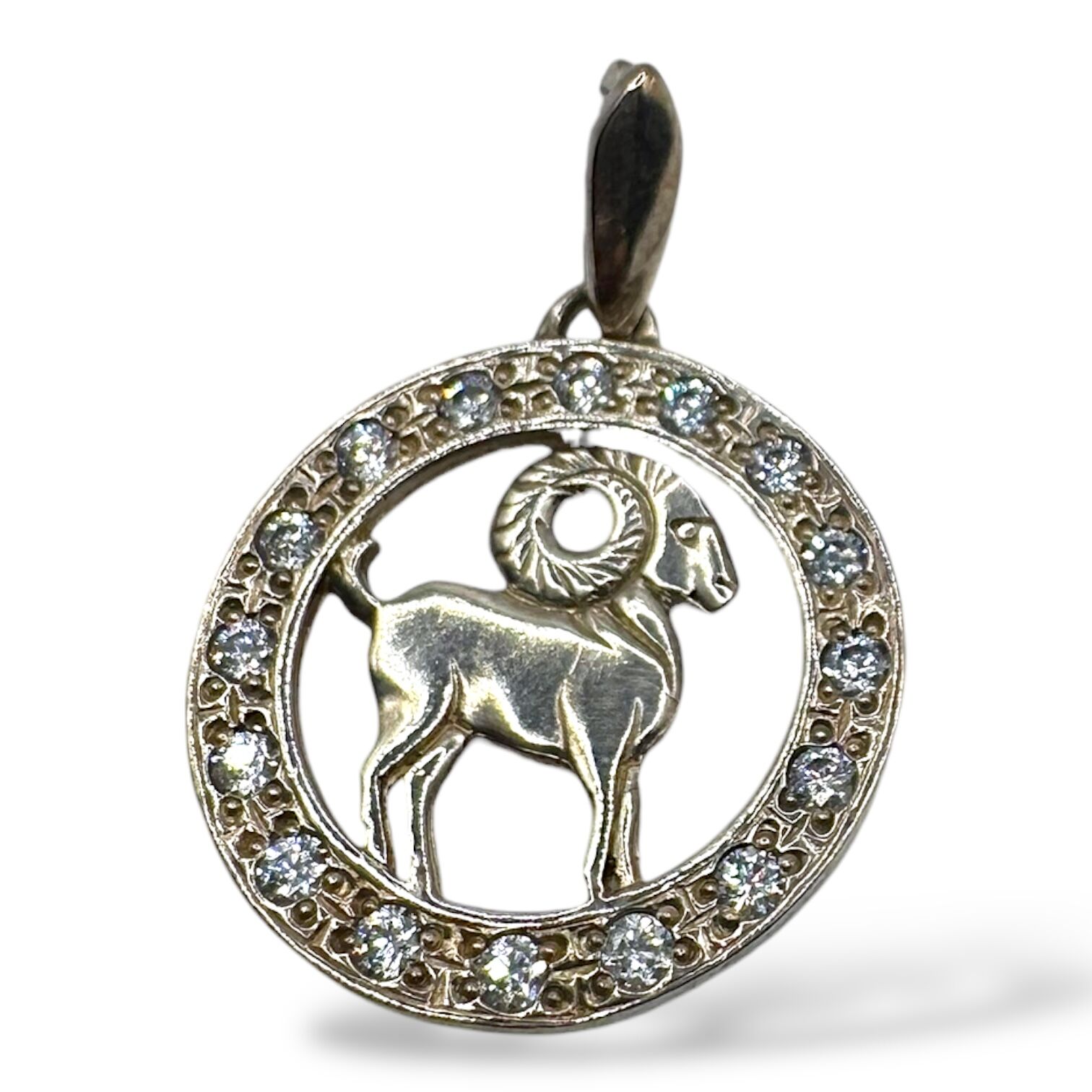 Срібна підвіска з фіанітами