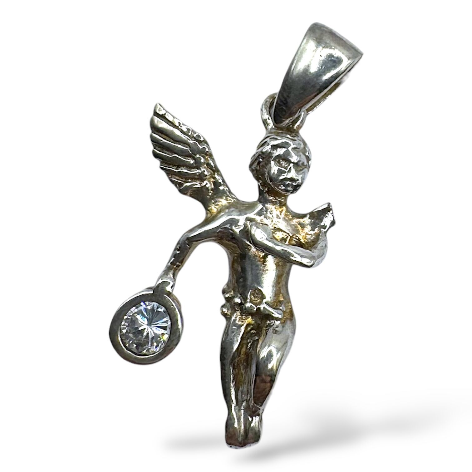 Серебряная подвеска с фианитами