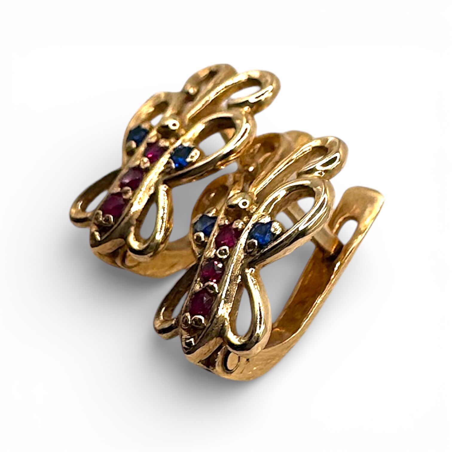 Золотые серьги с фианитами