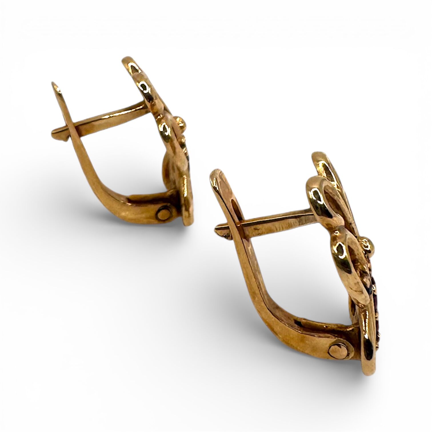 Золотые серьги с фианитами