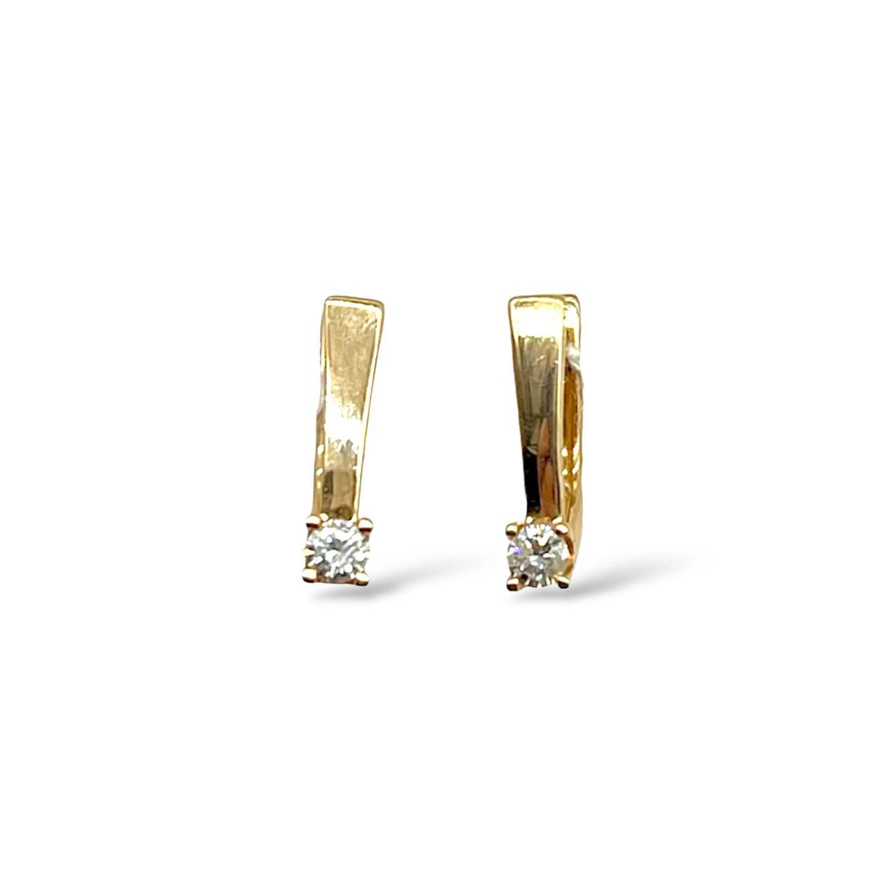 Золоті сережки з діамантами