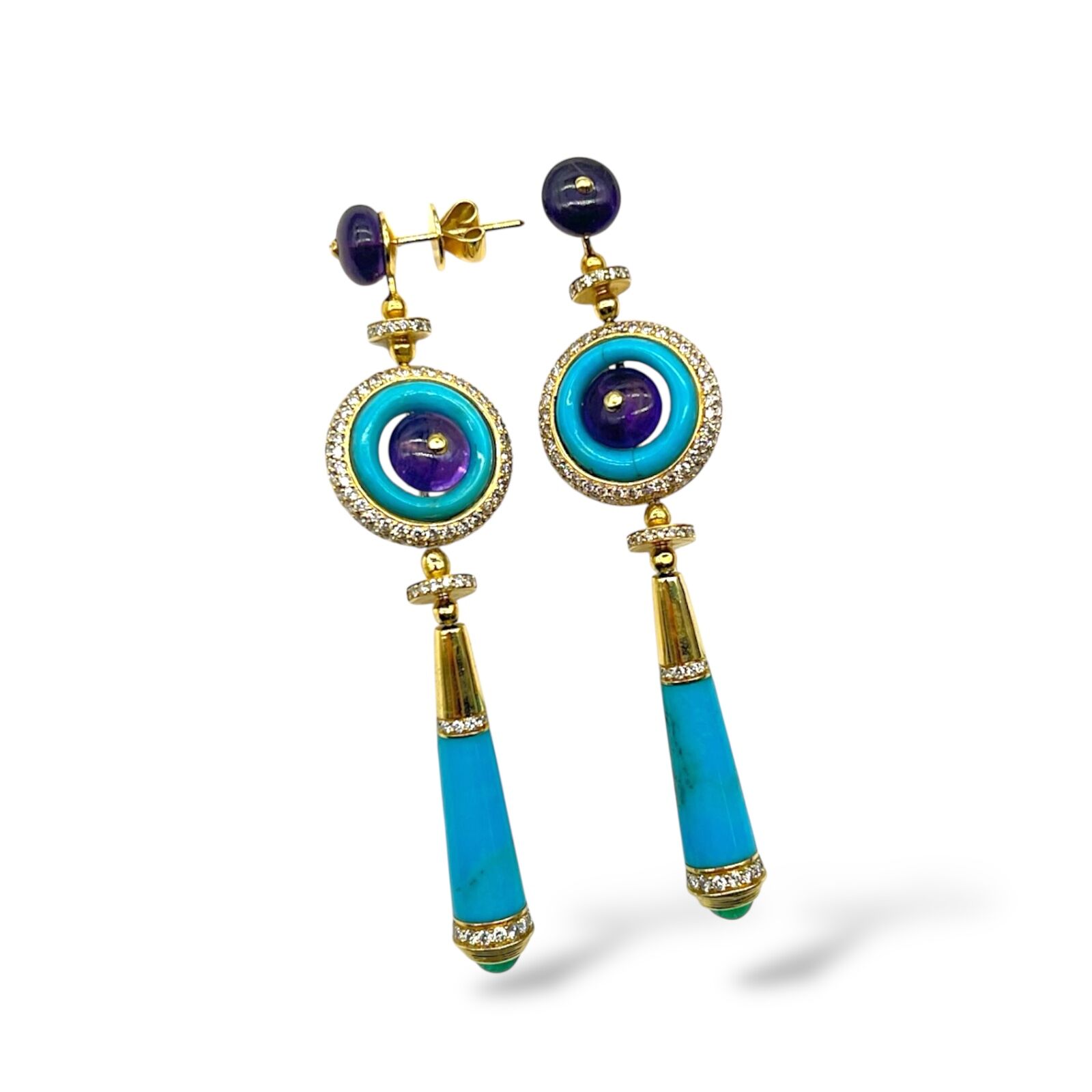 Золотые серьги с бриллиантами