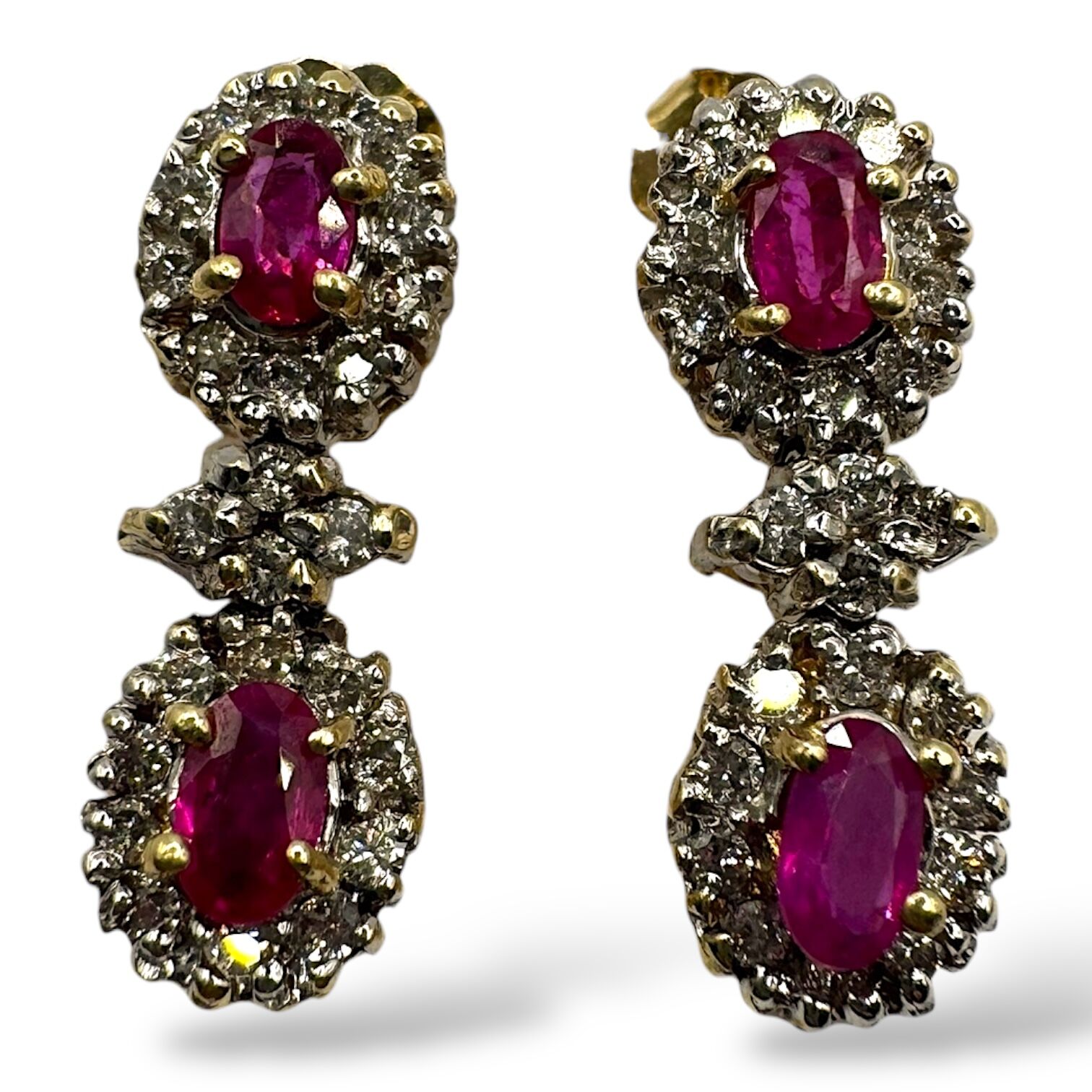 Золоті сережки з діамантами