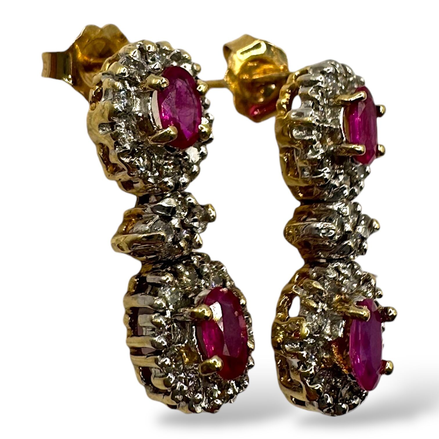 Золоті сережки з діамантами