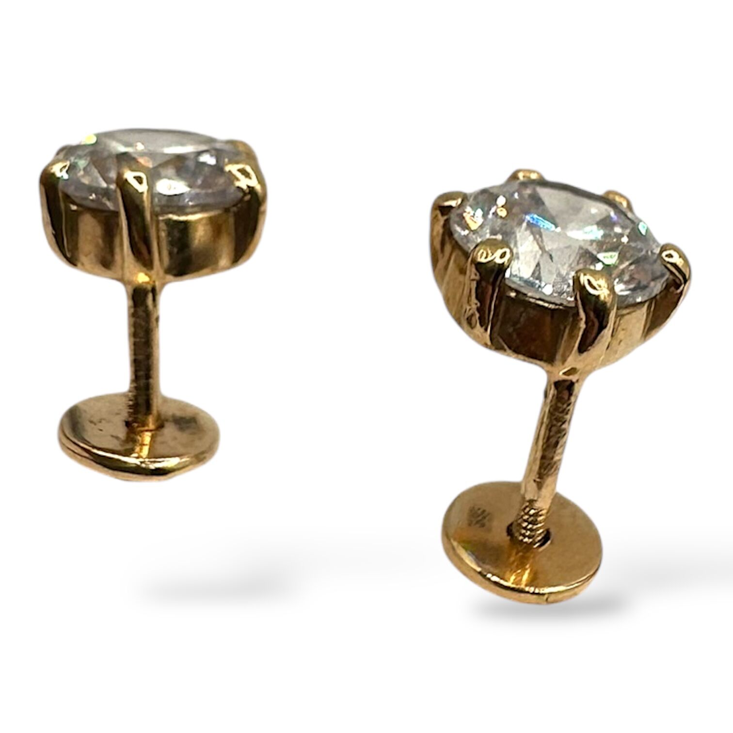 Золотые серьги с фианитами