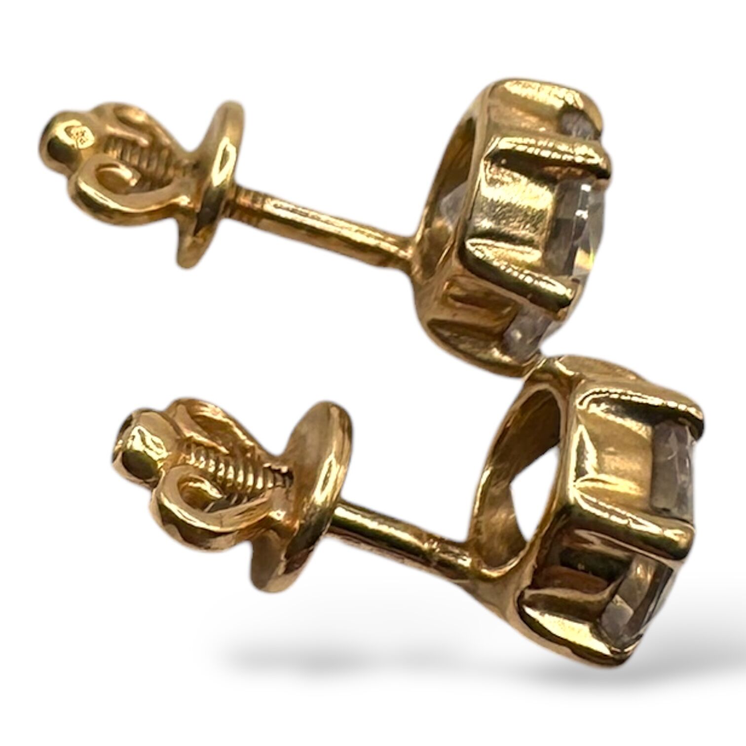 Золотые серьги с фианитами