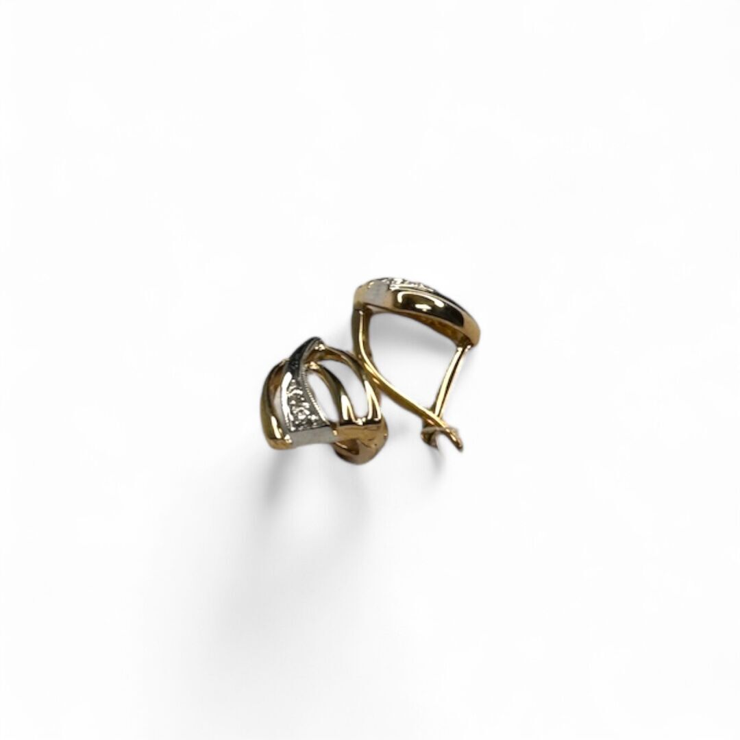 Золоті сережки з фіанітами