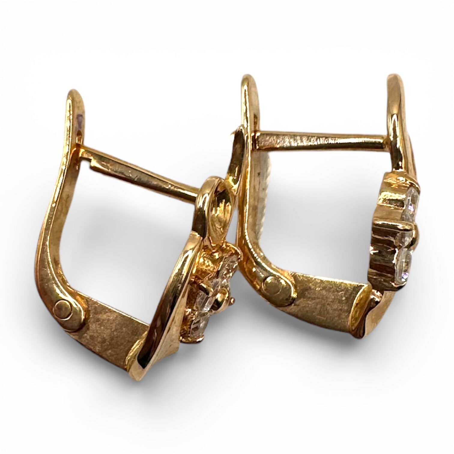 Золоті сережки з фіанітами