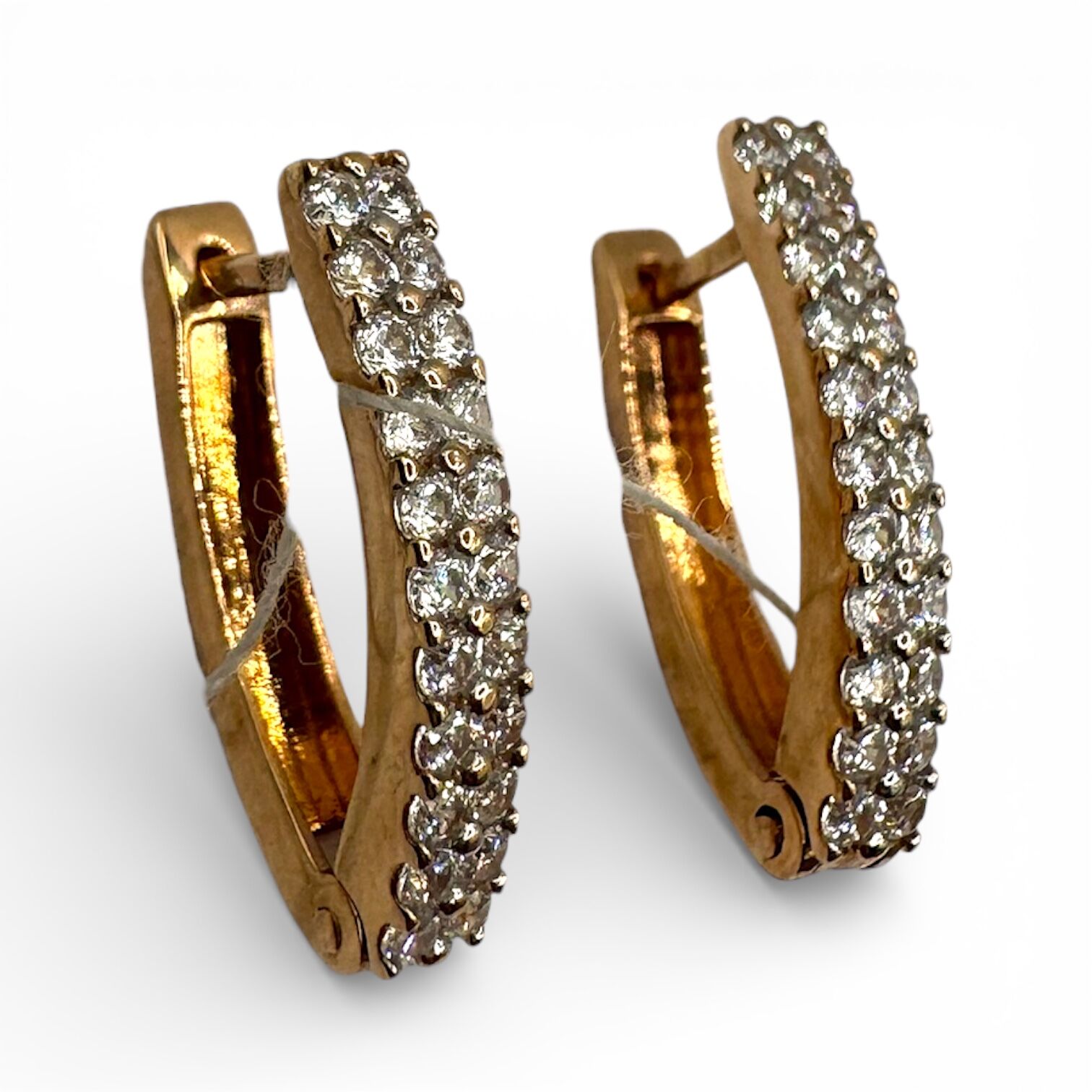 Золоті сережки з фіанітами