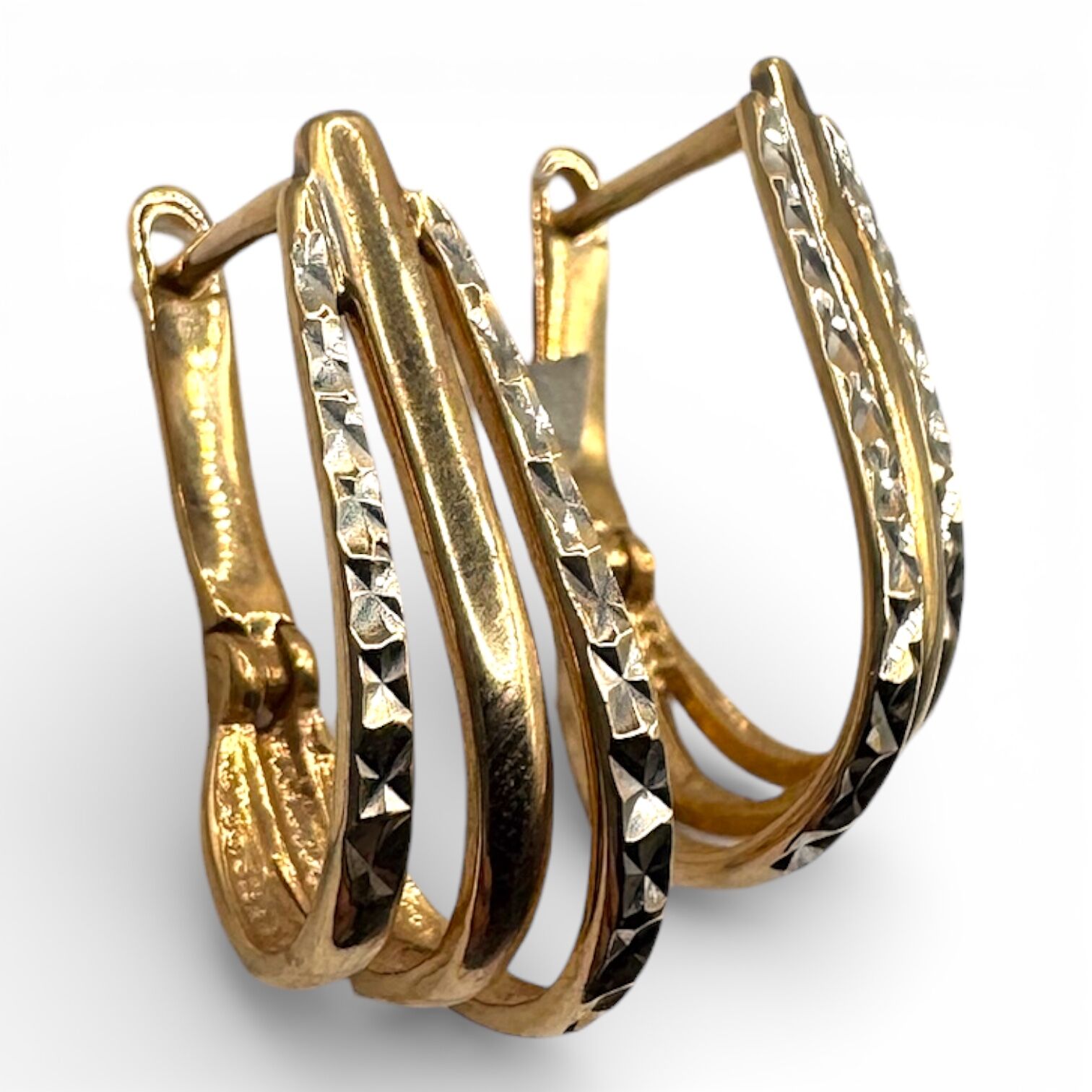 Золотые серьги без вставки