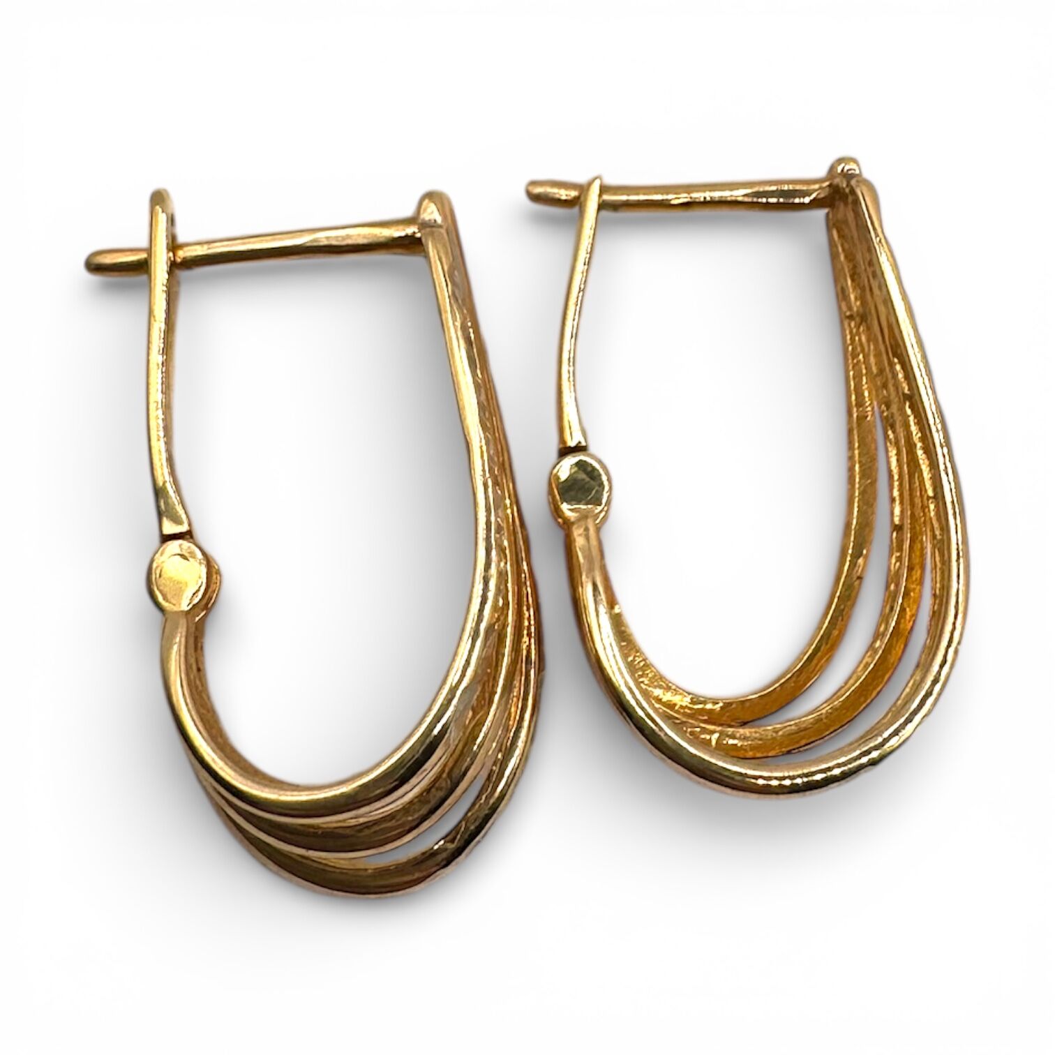 Золотые серьги без вставки