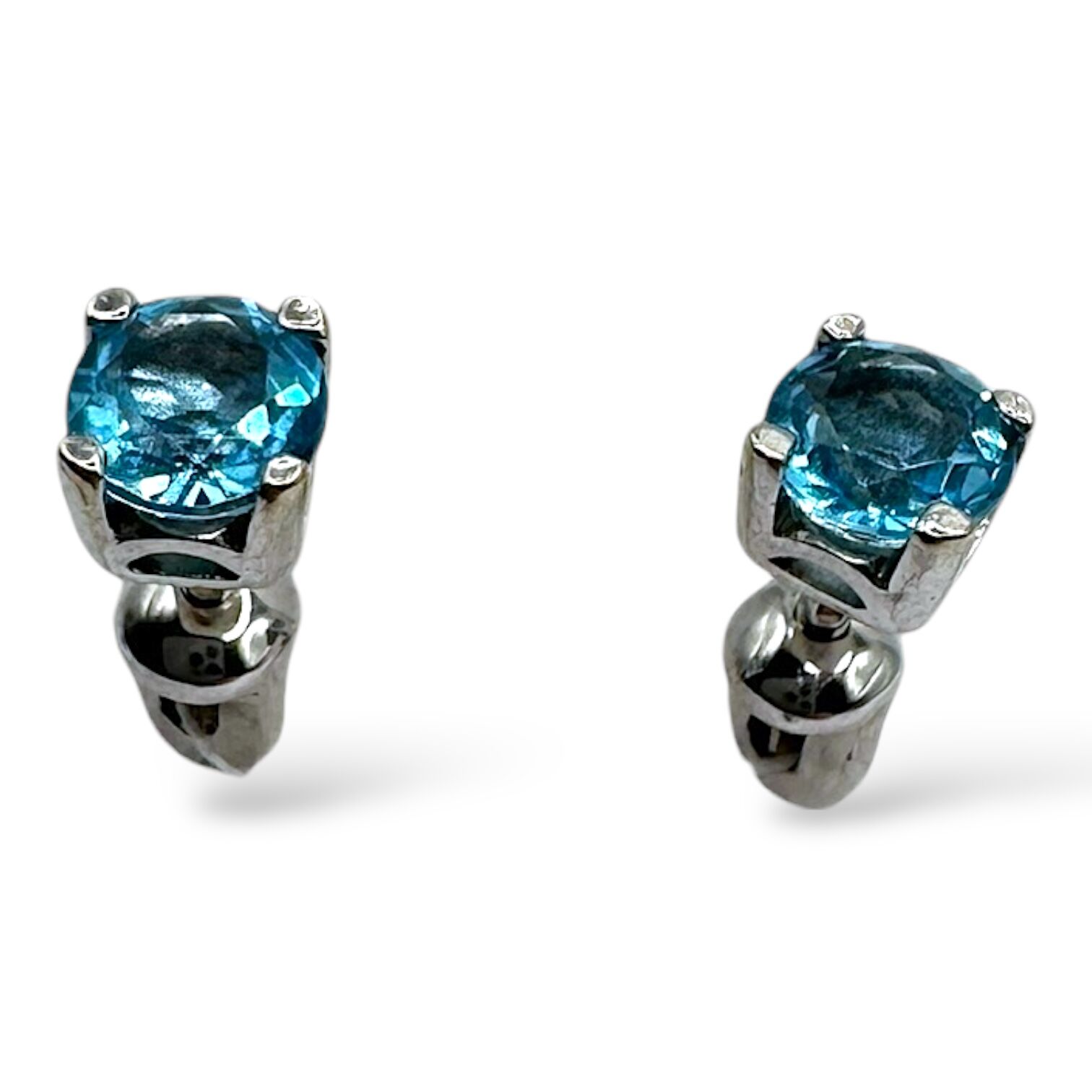 Золоті сережки з Кіанітом