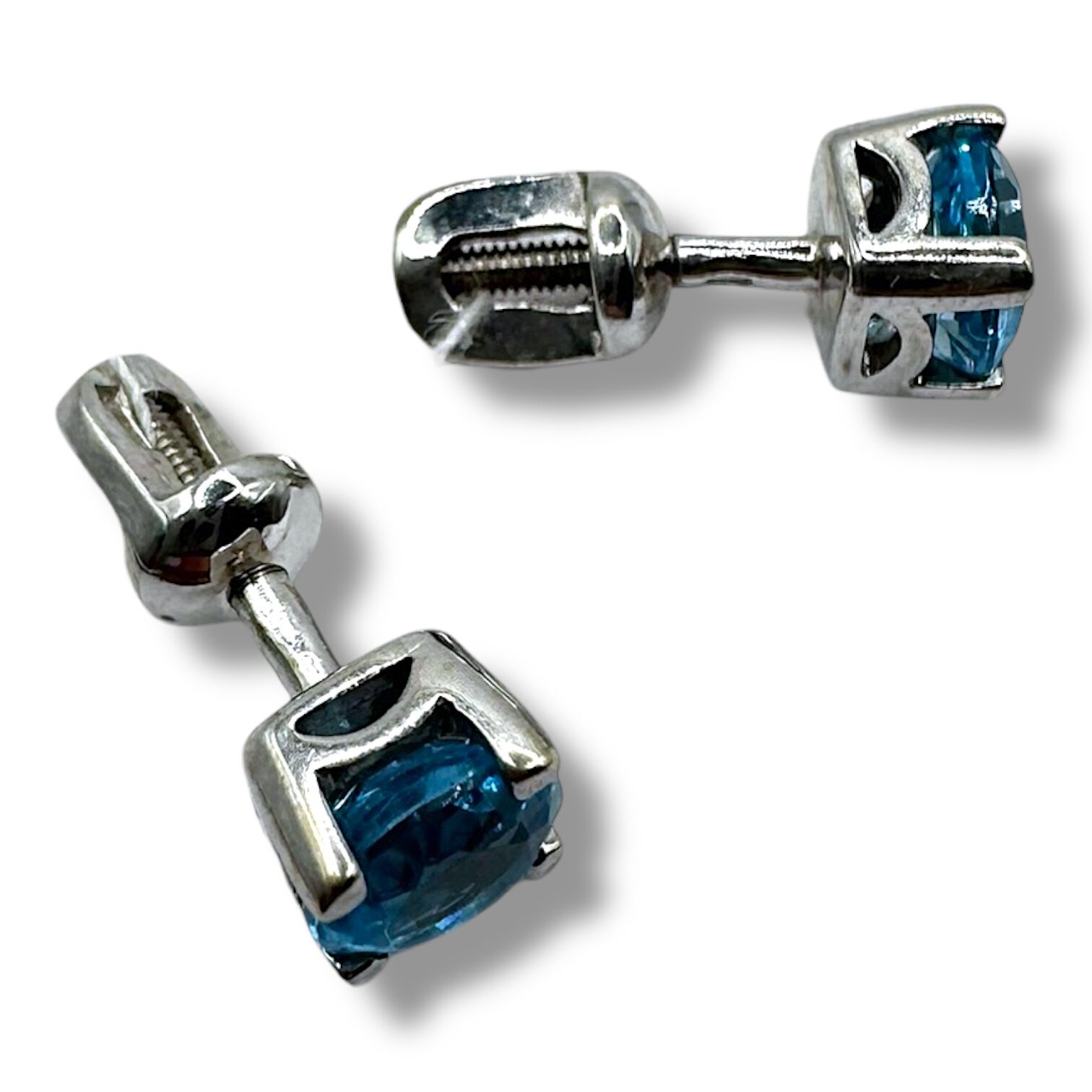 Золоті сережки з Кіанітом