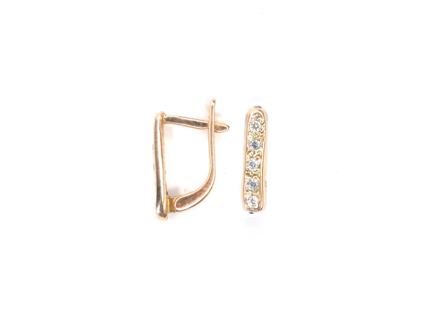 Золоті сережки з фіанітами