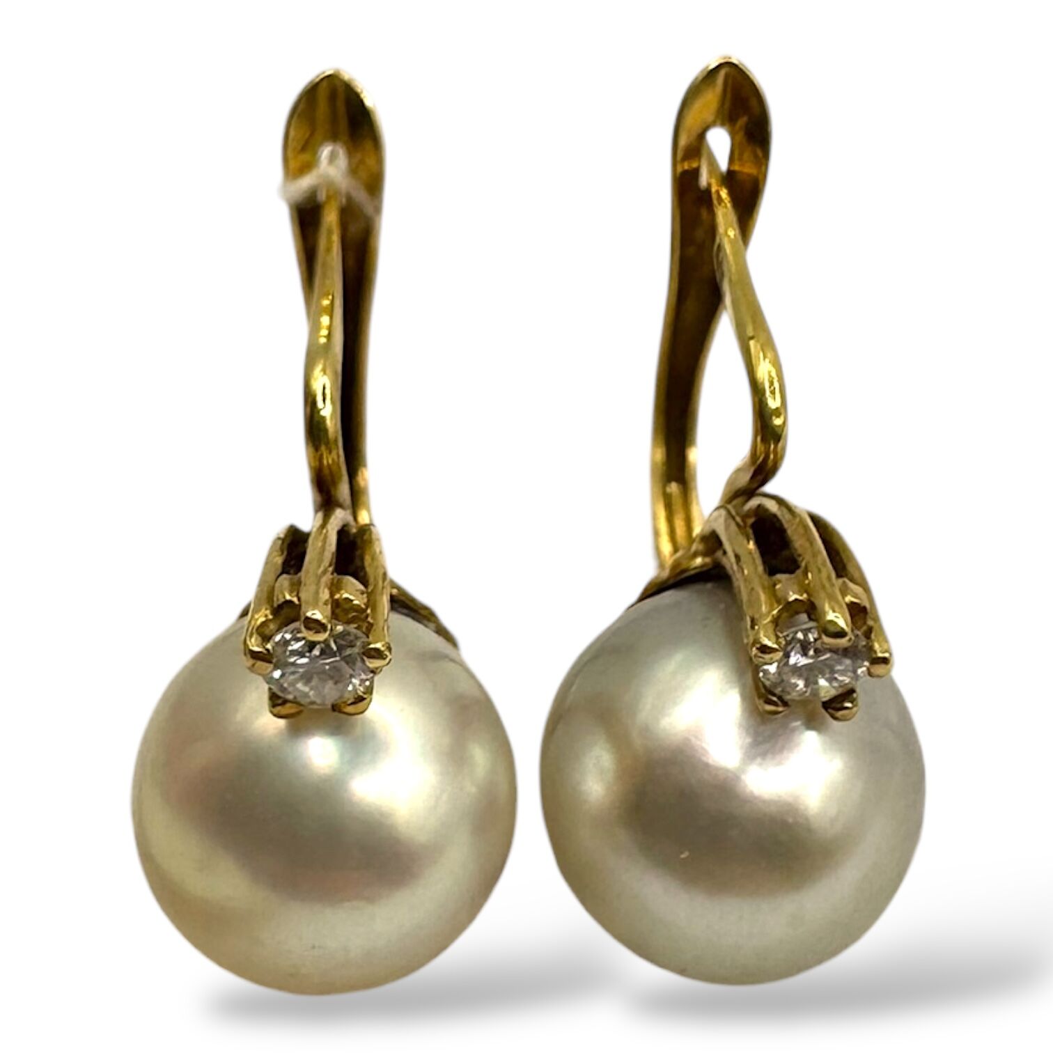 Золоті сережки з діамантами