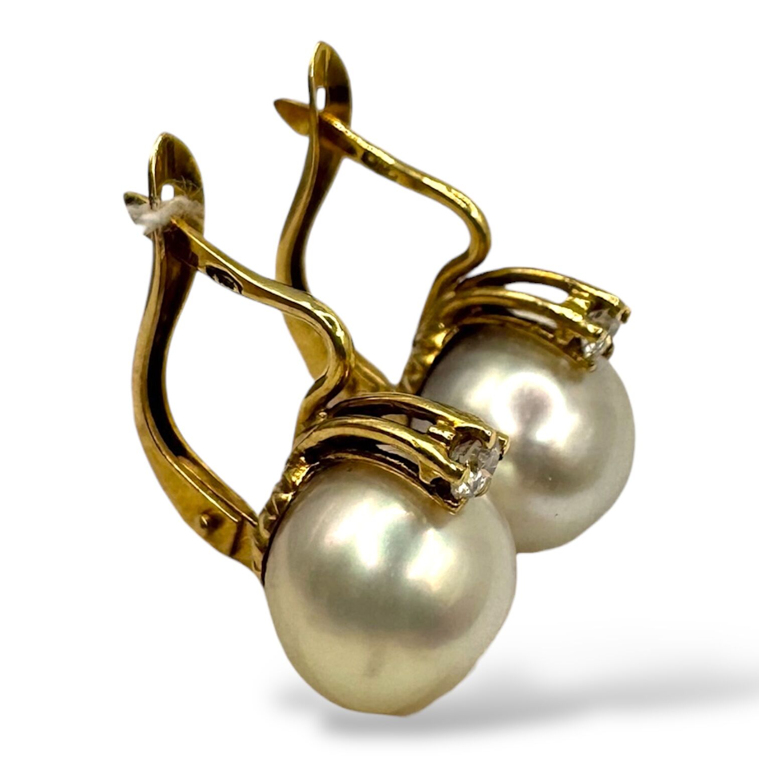 Золоті сережки з діамантами